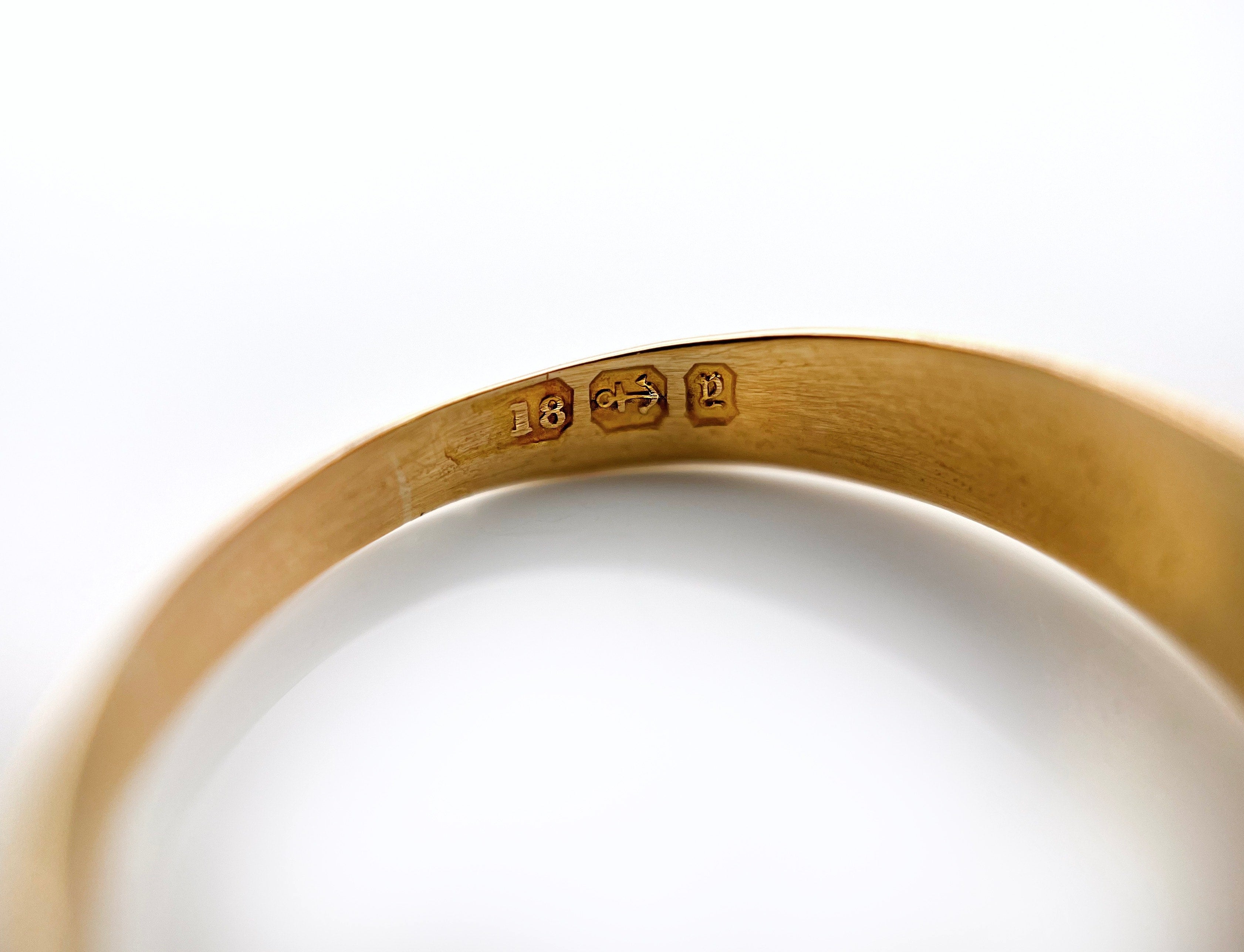 Antique 18K Old Cut Diamond Celestial Ring, Birmingham 1881, Size 9.5
