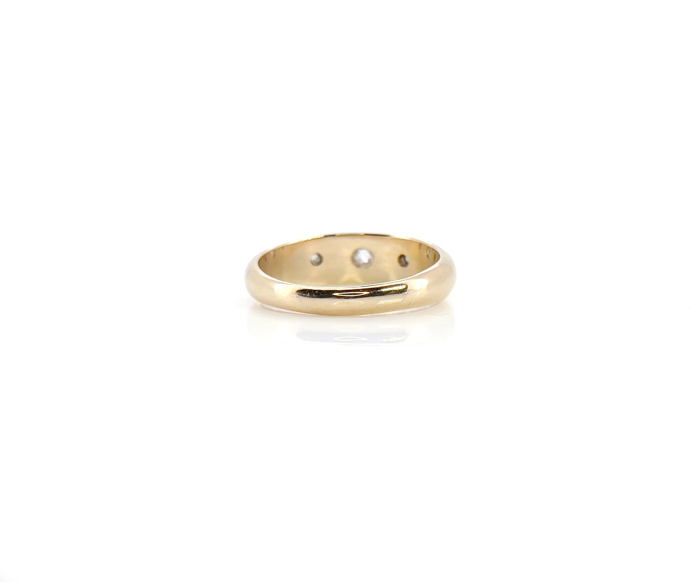 Vintage 9K Old Mine Cut Diamond Celestial Ring, Sheffield 1989, Size 6.25