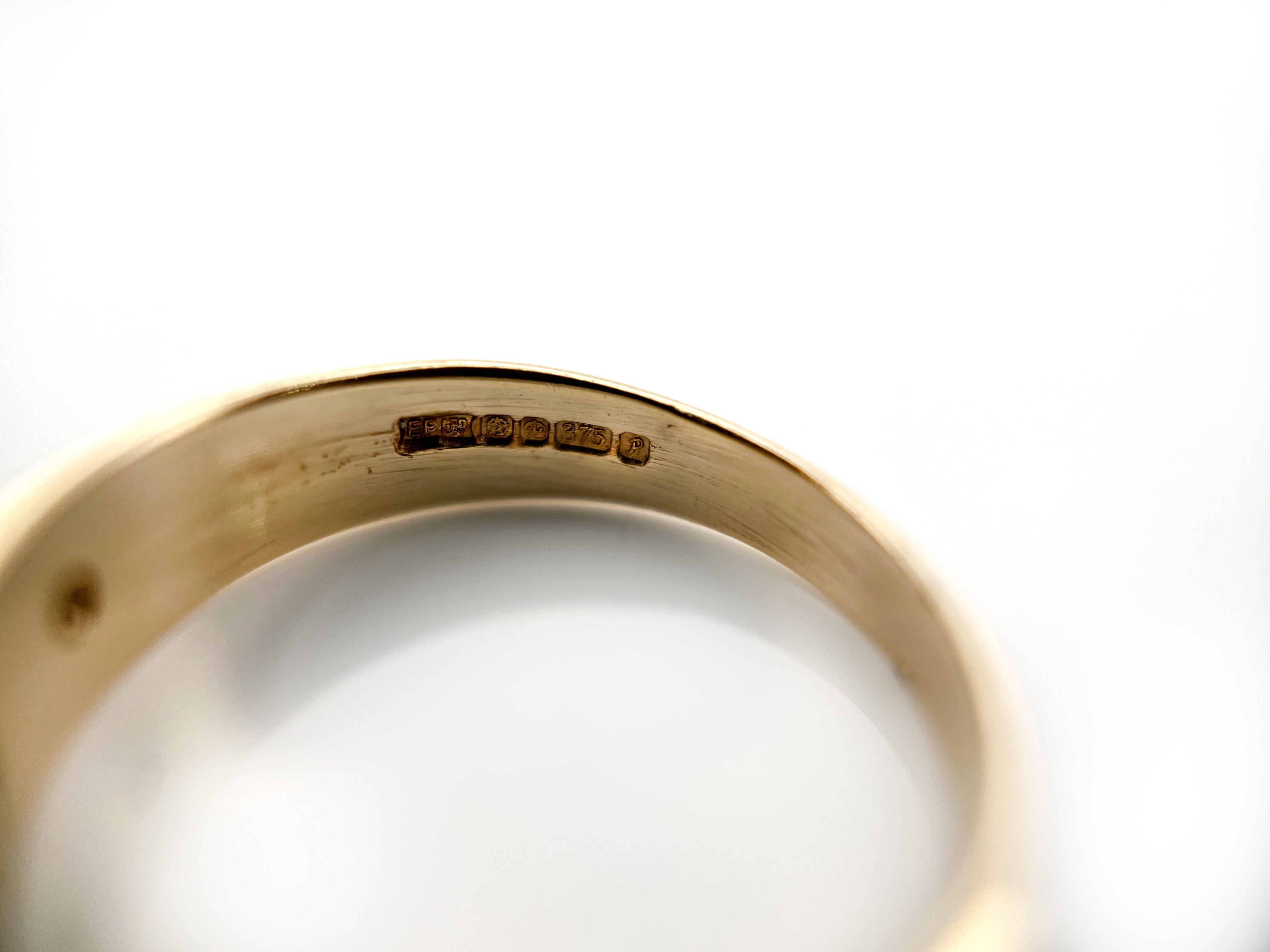 Vintage 9K Old Mine Cut Diamond Celestial Ring, Sheffield 1989, Size 6.25