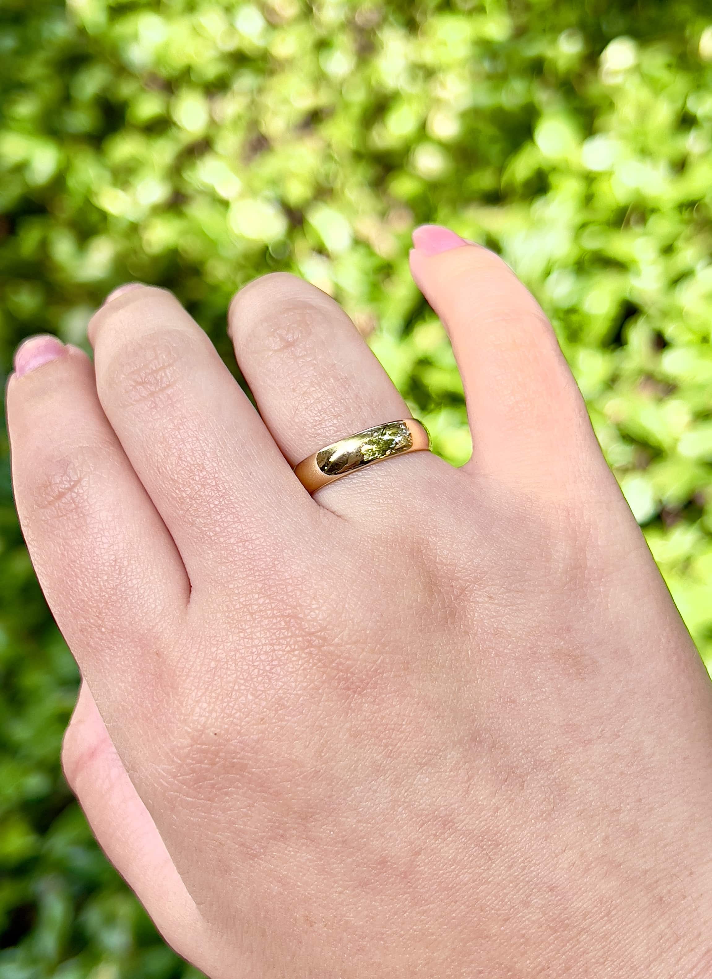 Vintage Wedding Ring, Birmingham 1925, 18K, Size 7.75