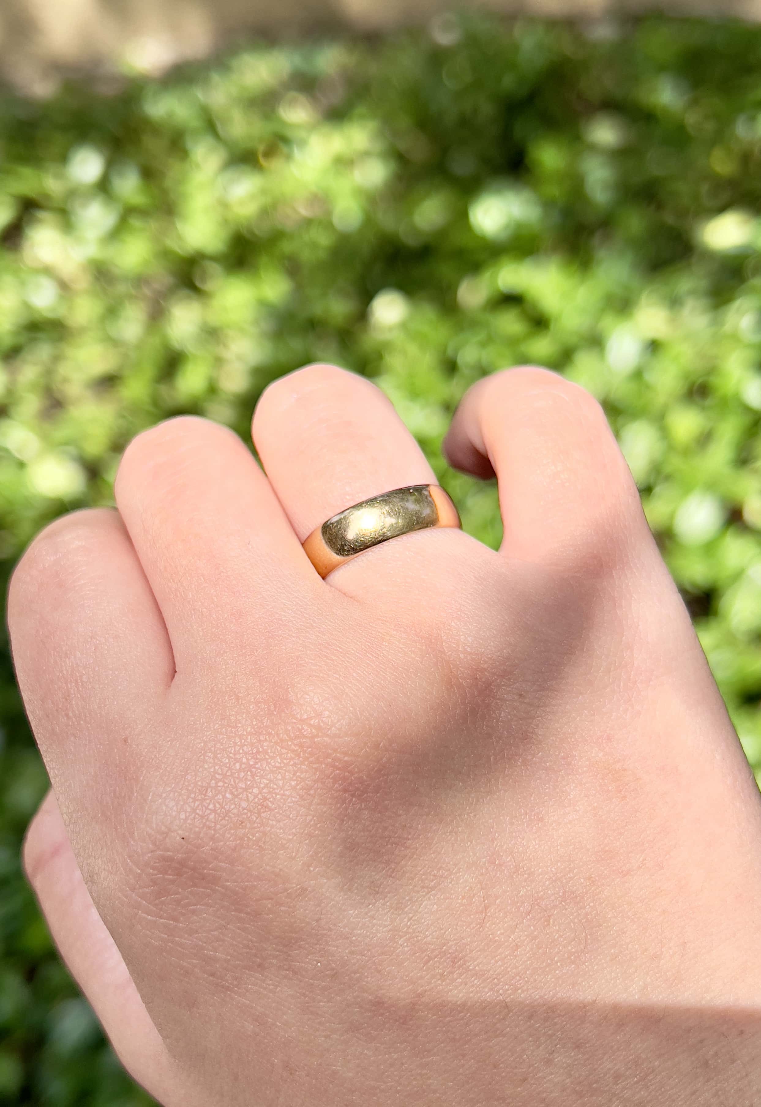 Antique Wedding Ring, Birmingham 1909, 18K, Size 8.25