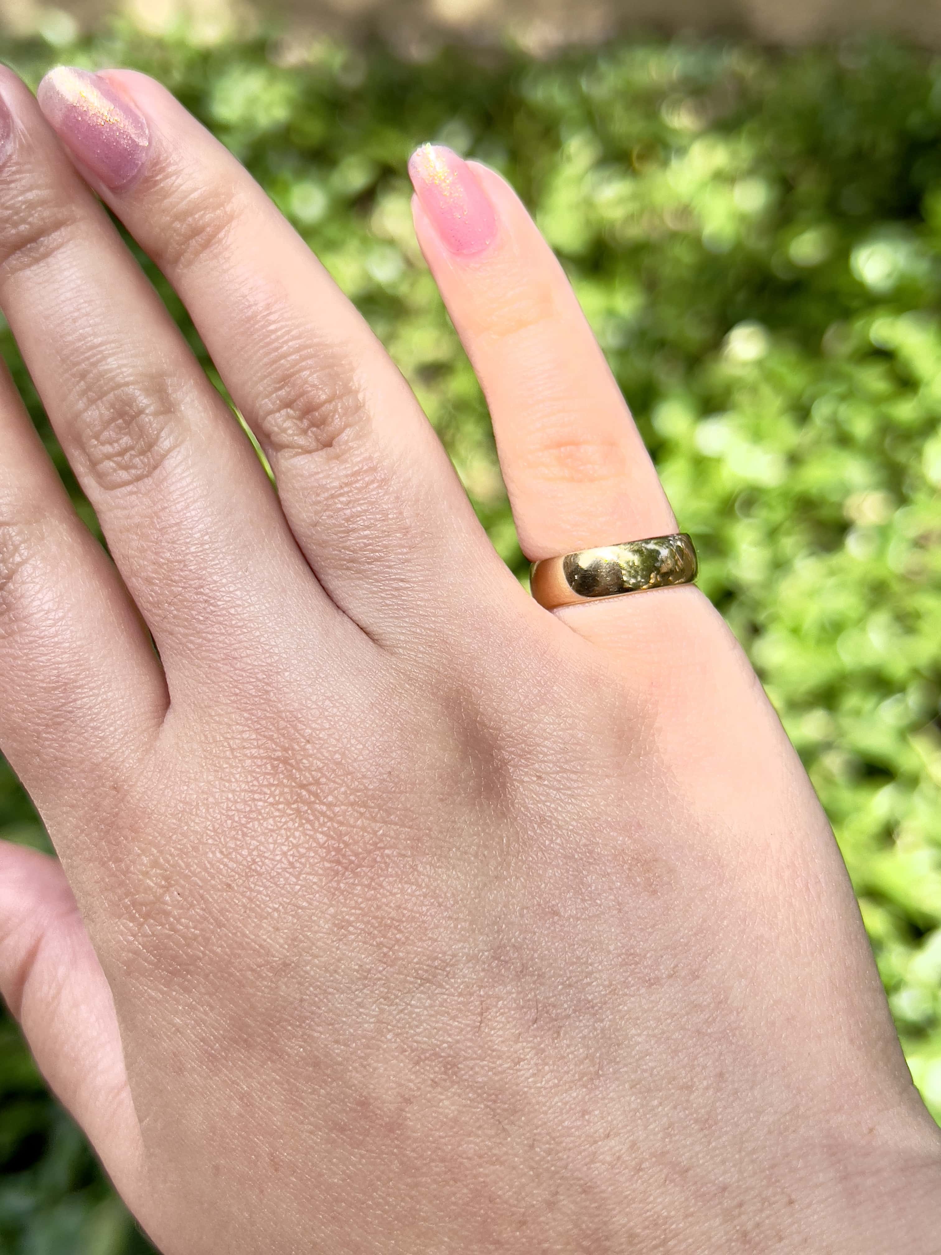 Art Deco Wedding Ring, Birmingham 1924, 18K, Size 5.5