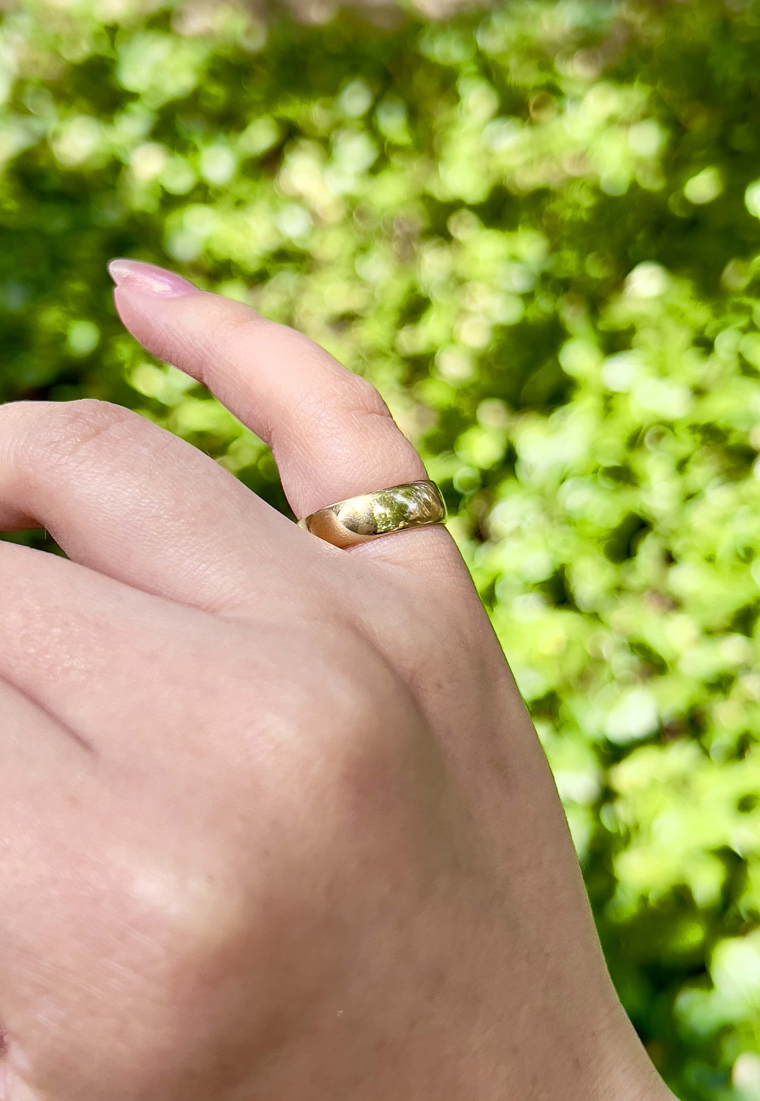 Art Deco Wedding Ring, Birmingham 1924, 18K, Size 5.5