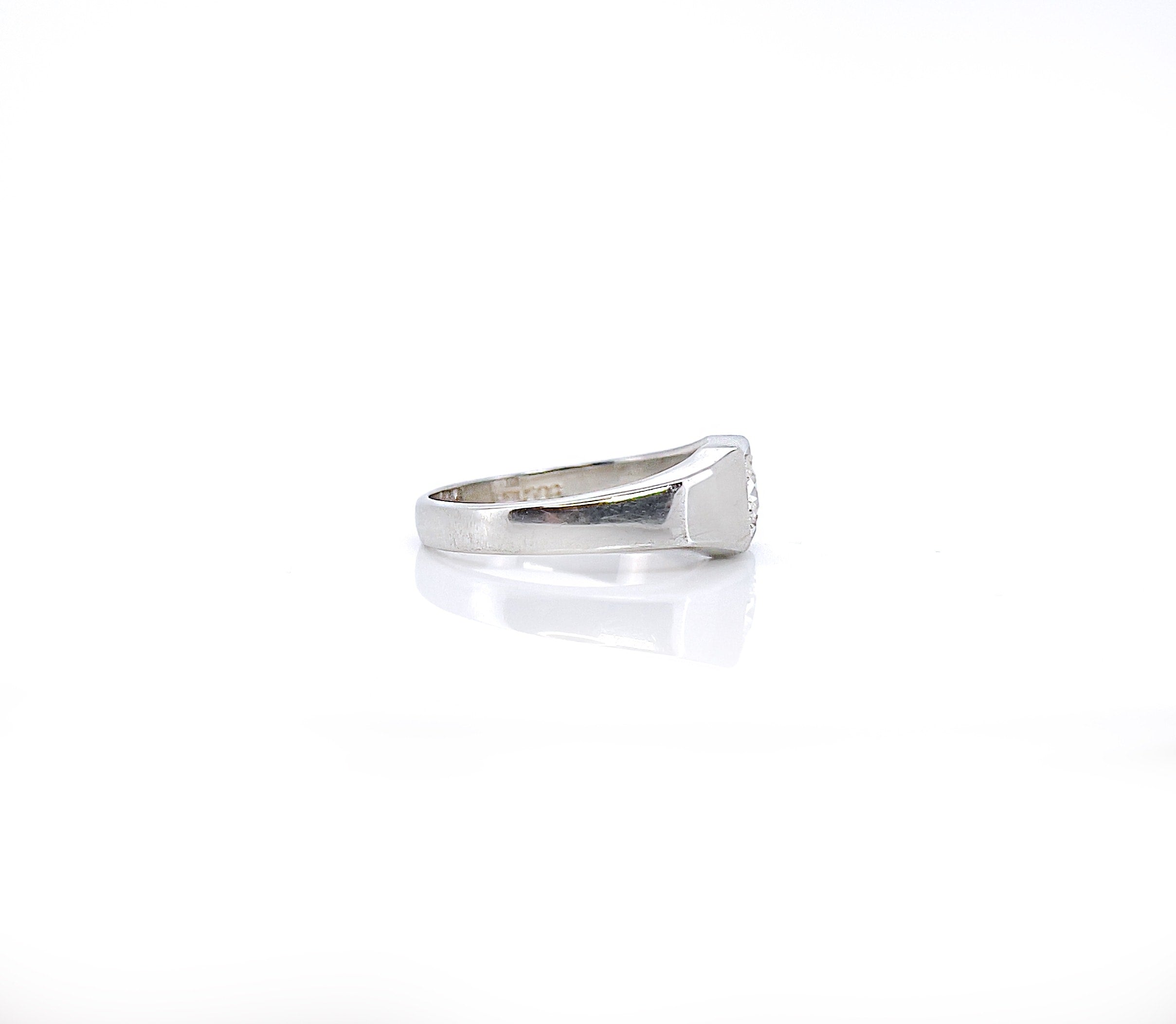 Art Deco Ring, Old European Cut Diamond, Size 7.75