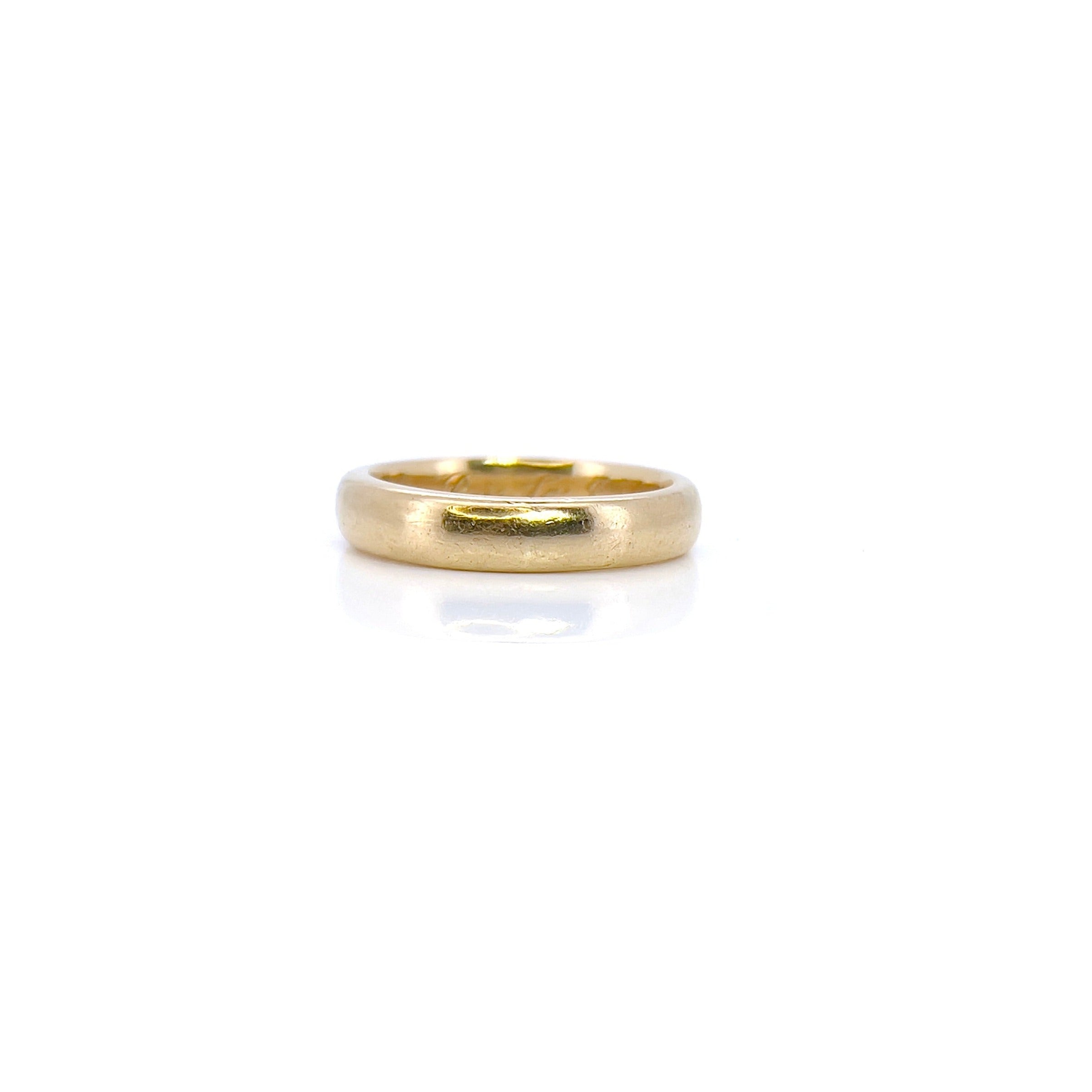 Antique Gold Band, Ben to Jessie Dec. 22-14, 18K, Size 6.25