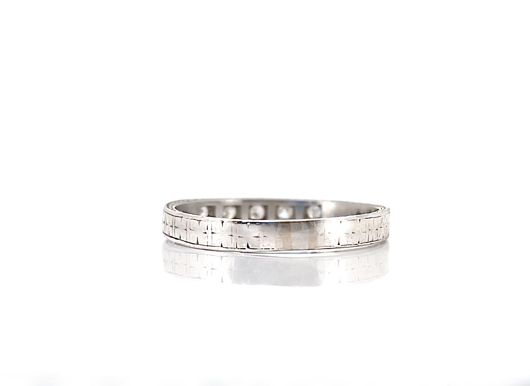Art Deco Single Cut Diamond Ring, Orange Blossom, Platinum