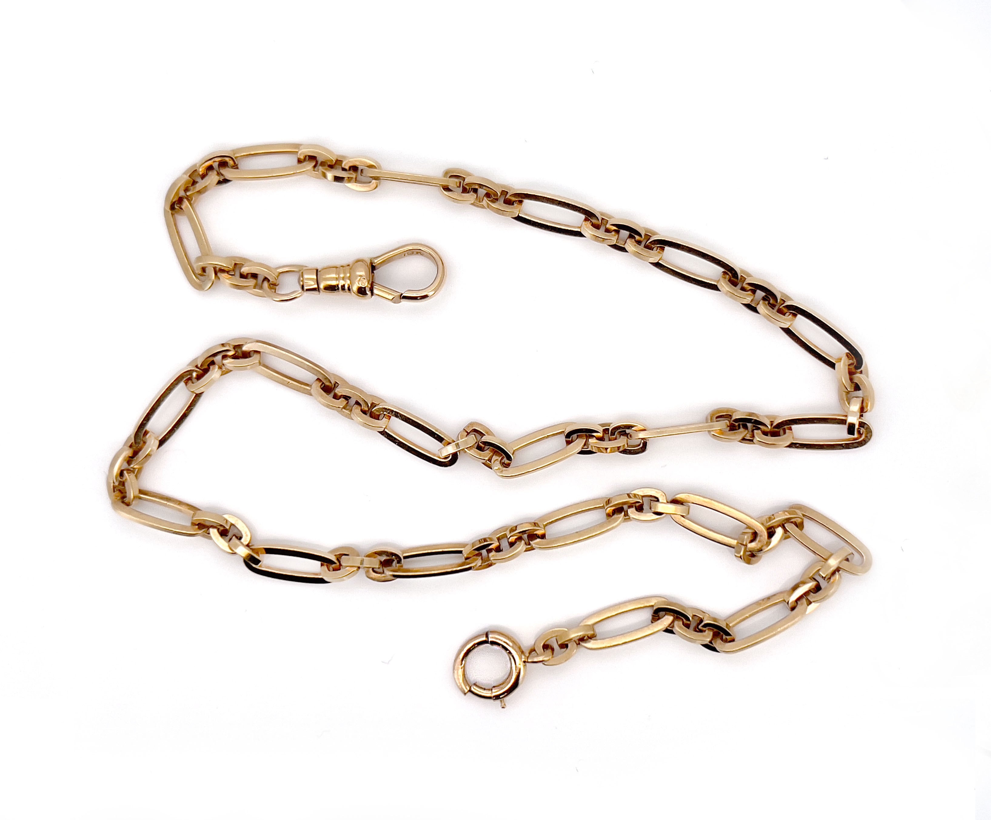 Antique Pocket Watch Chain, Rose Gold