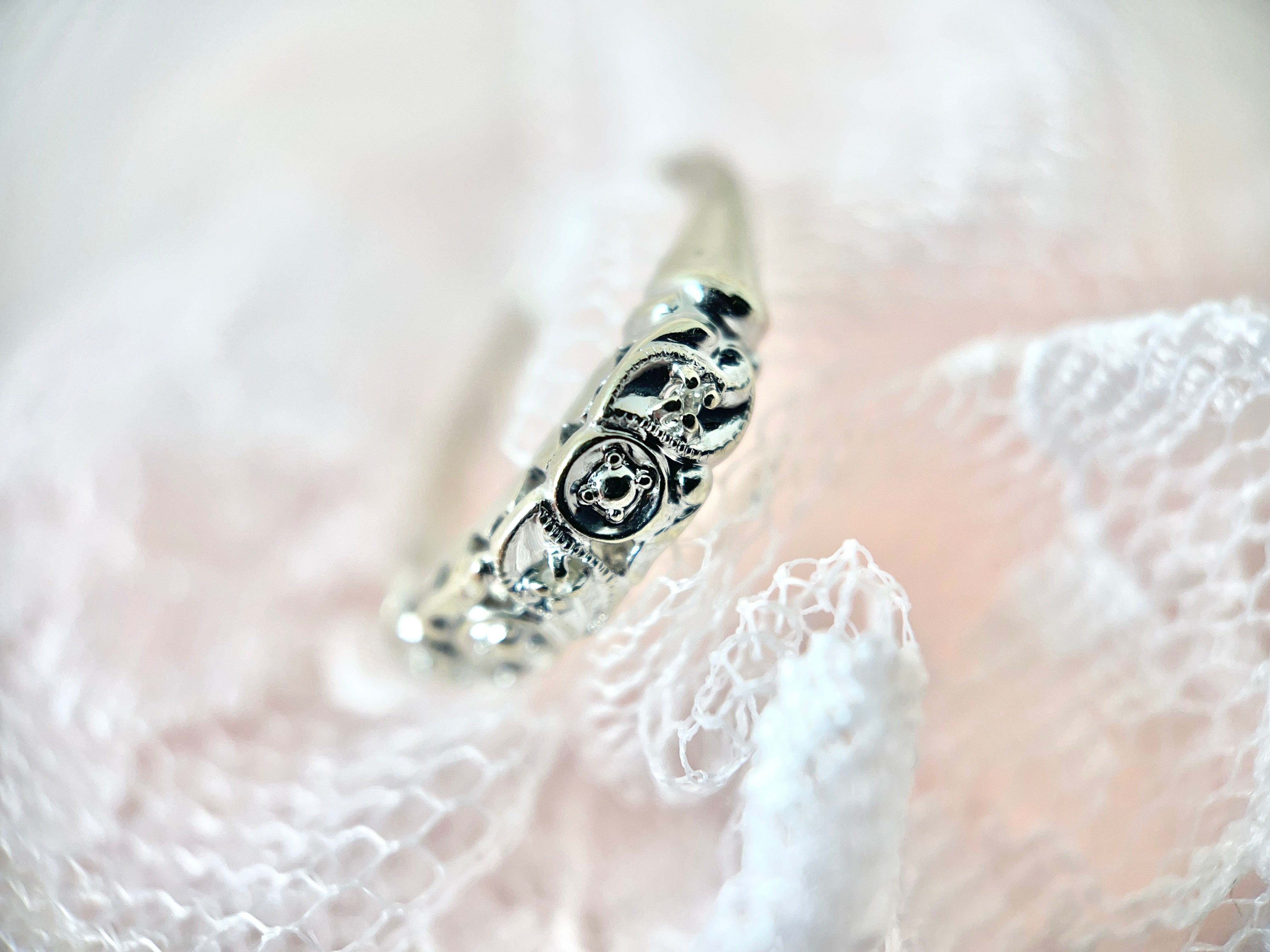 Vintage White Gold Single Cut Diamond Ring, Size 6.5