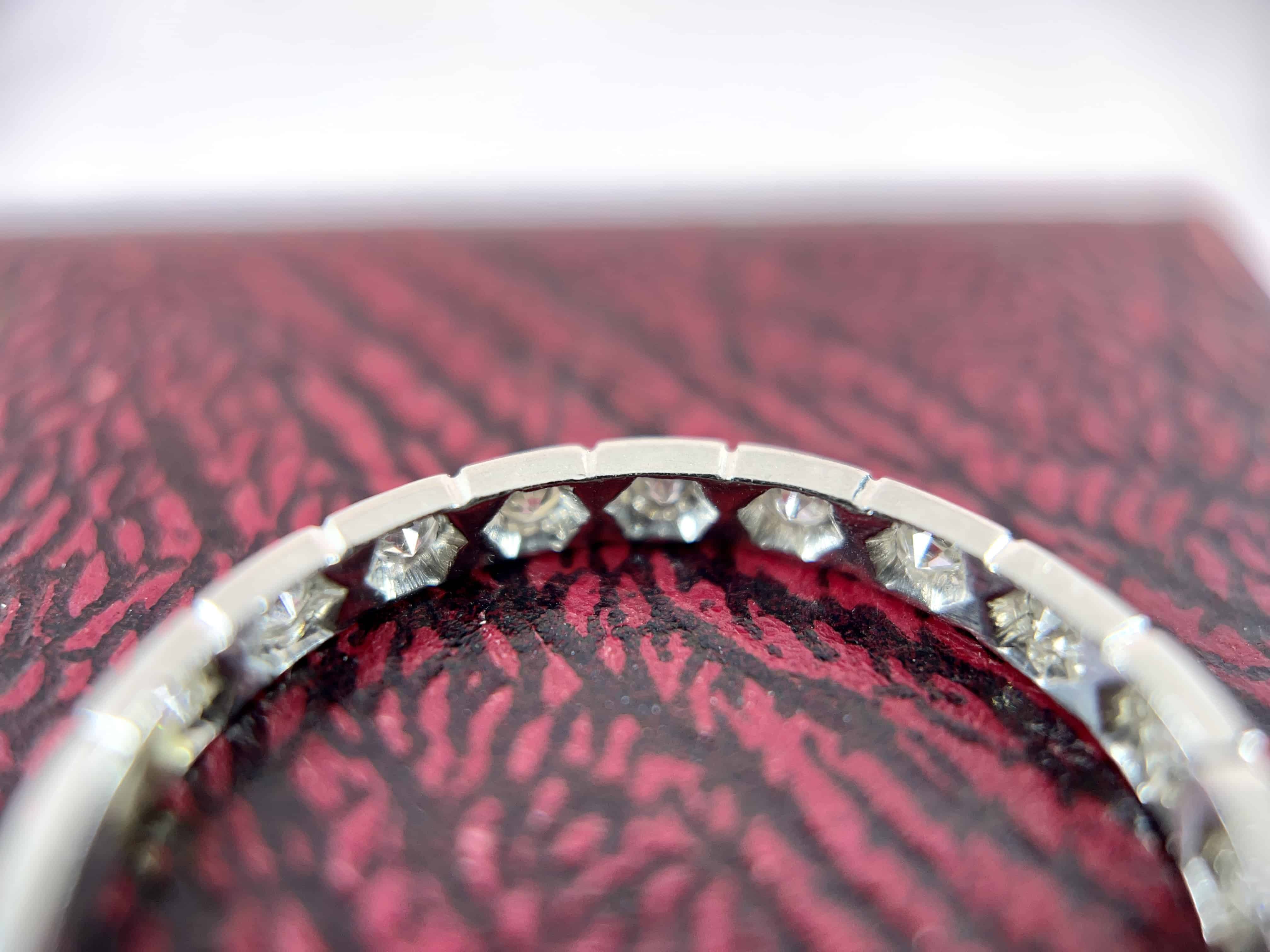 Art Deco Platinum Single Cut Diamond Ring, Size 9.5