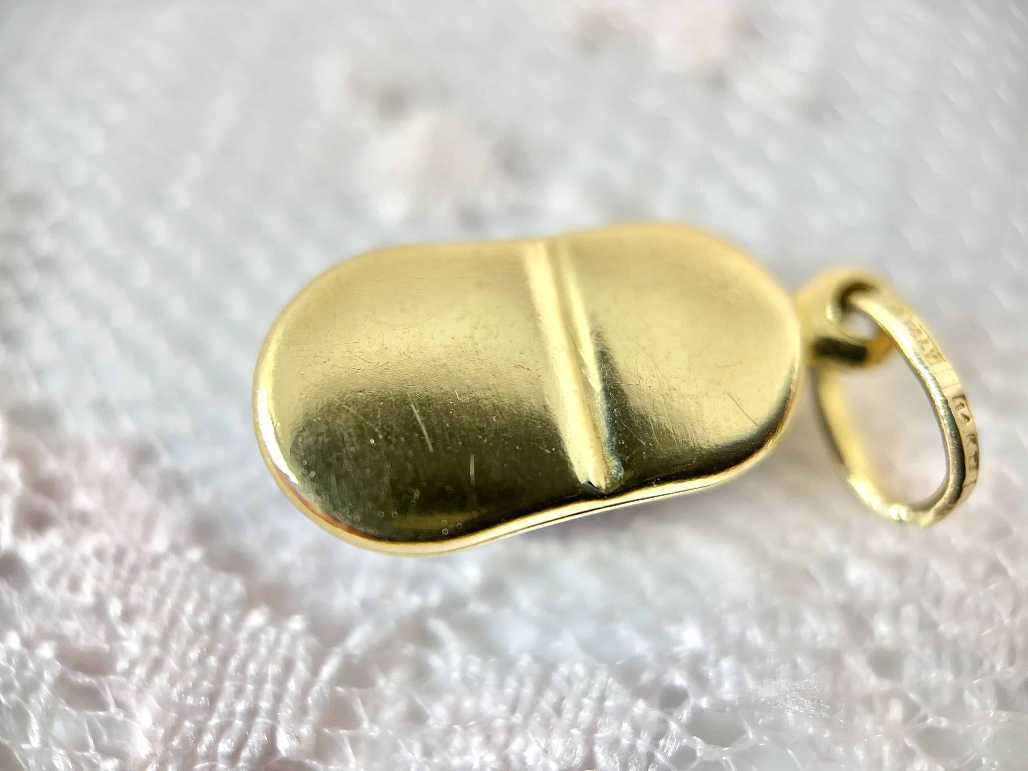 Blue Enamel Baby Shoe Charm