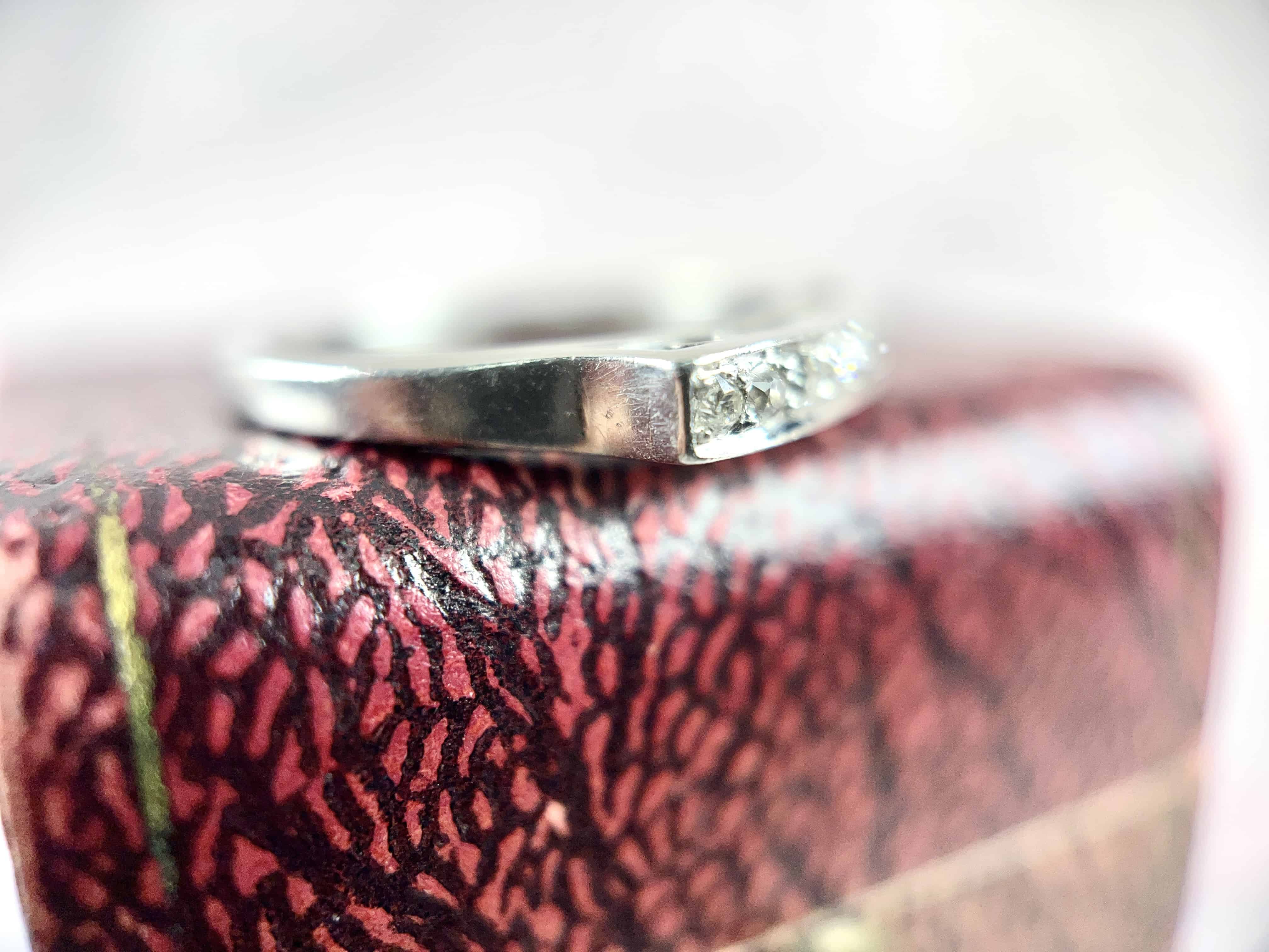 Antique Platinum Old European Diamond Ring, Size 7