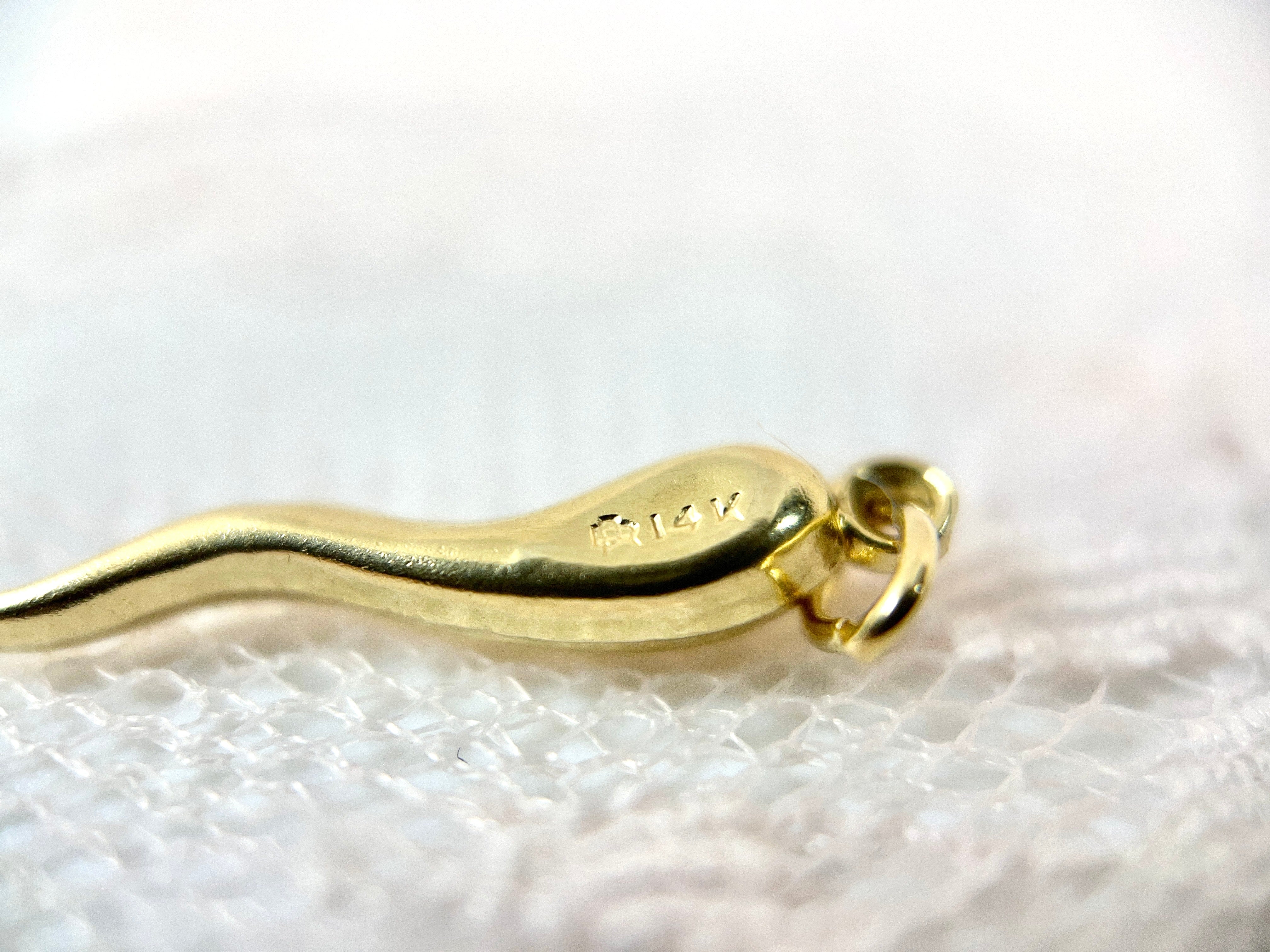 Gold Cornicello, 14K