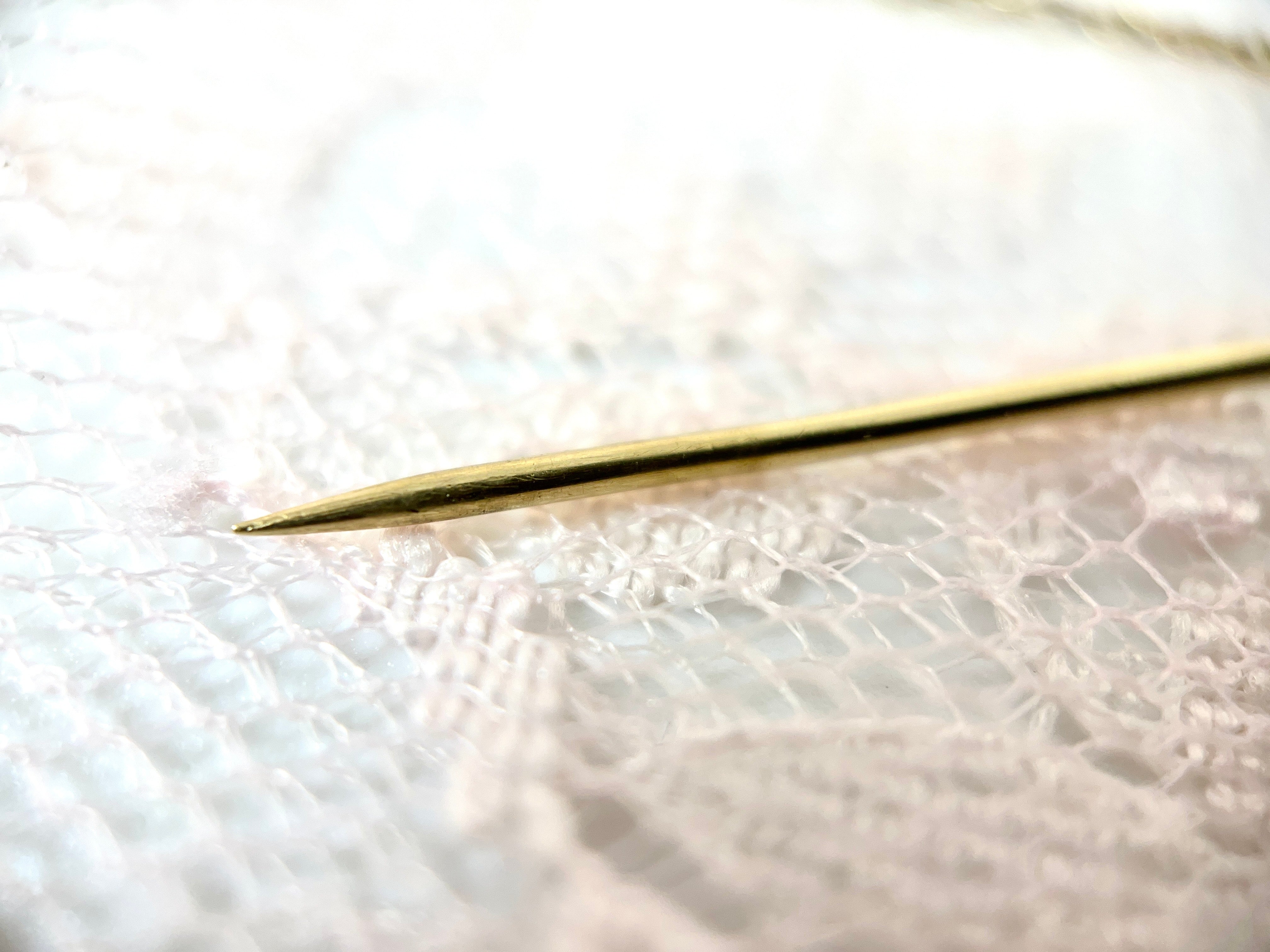 Antique 14K Victorian Sword Jabot Pin