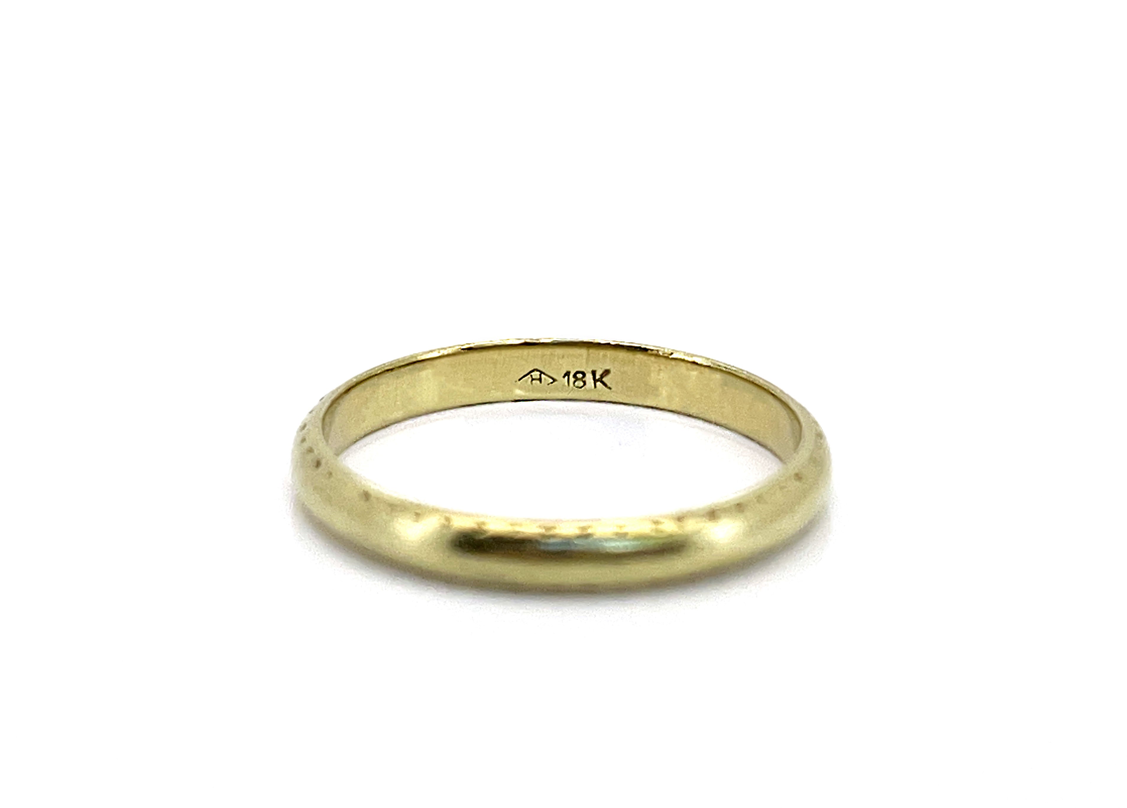 Antique 18K Gold Wedding Ring, Size 5.25
