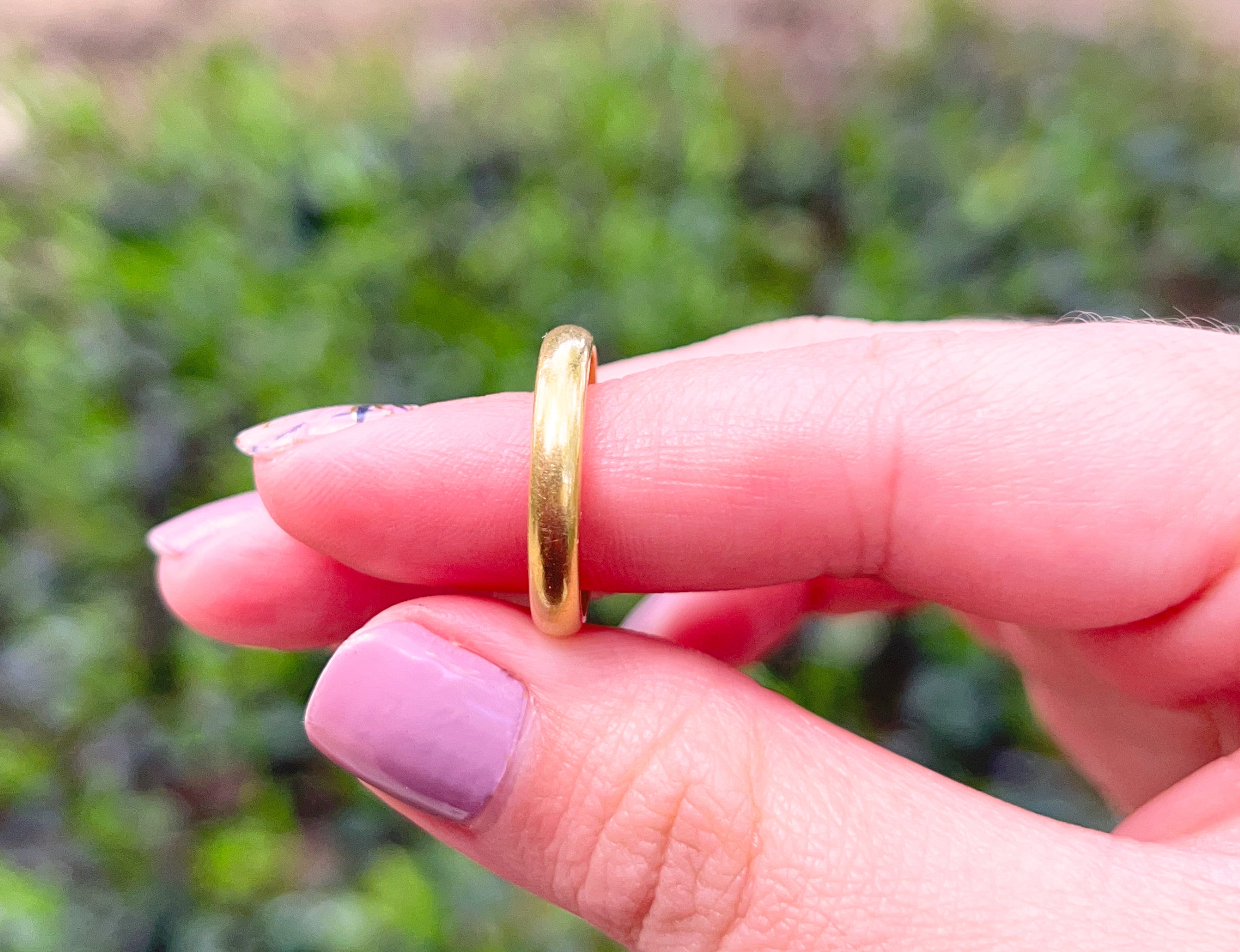 Vintage 22K Yellow Gold Ring, 25.12.31 Hans- Wrick, Size 6.75