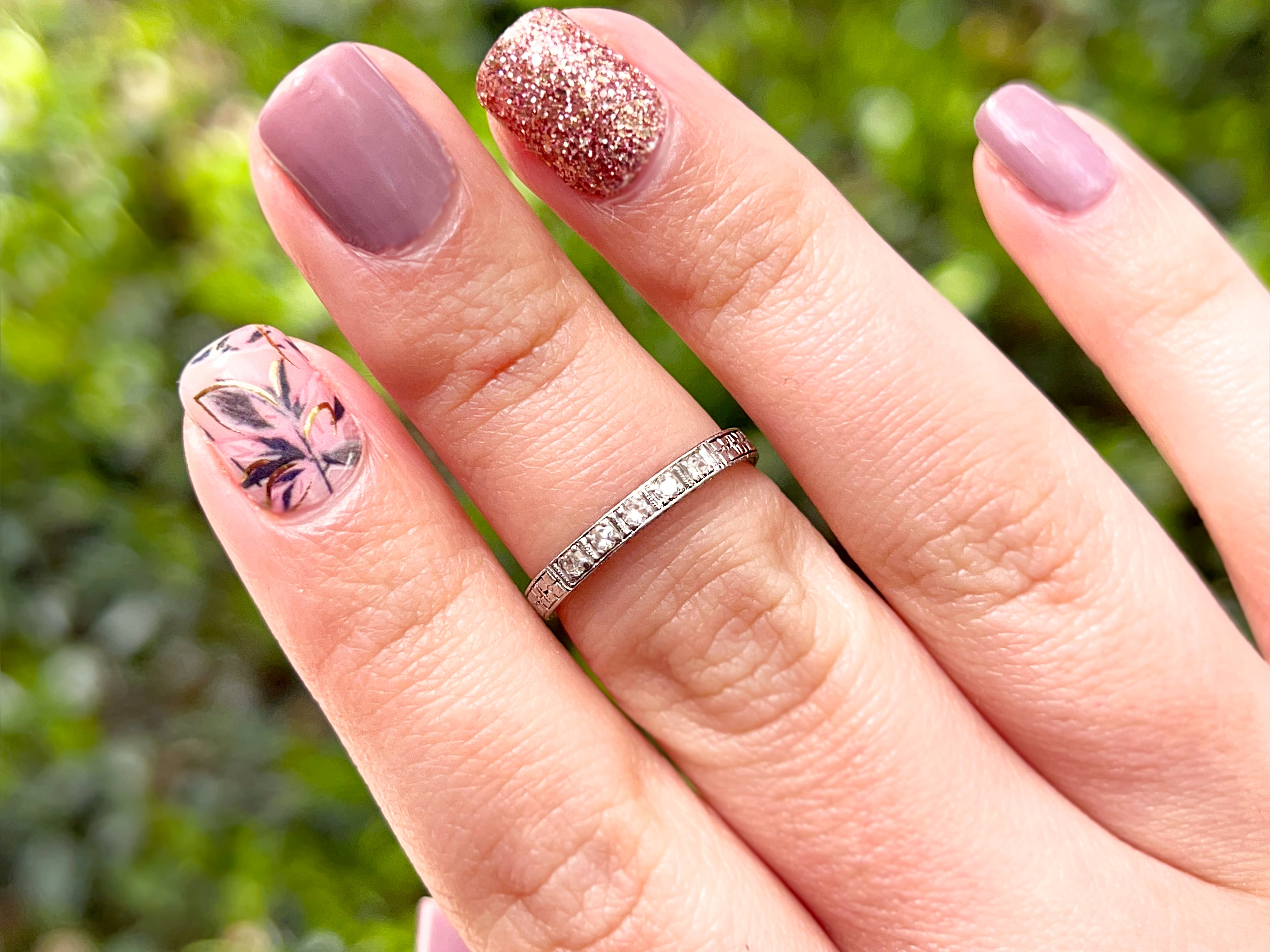 Art Deco Single Cut Diamond Ring, Orange Blossom, Platinum
