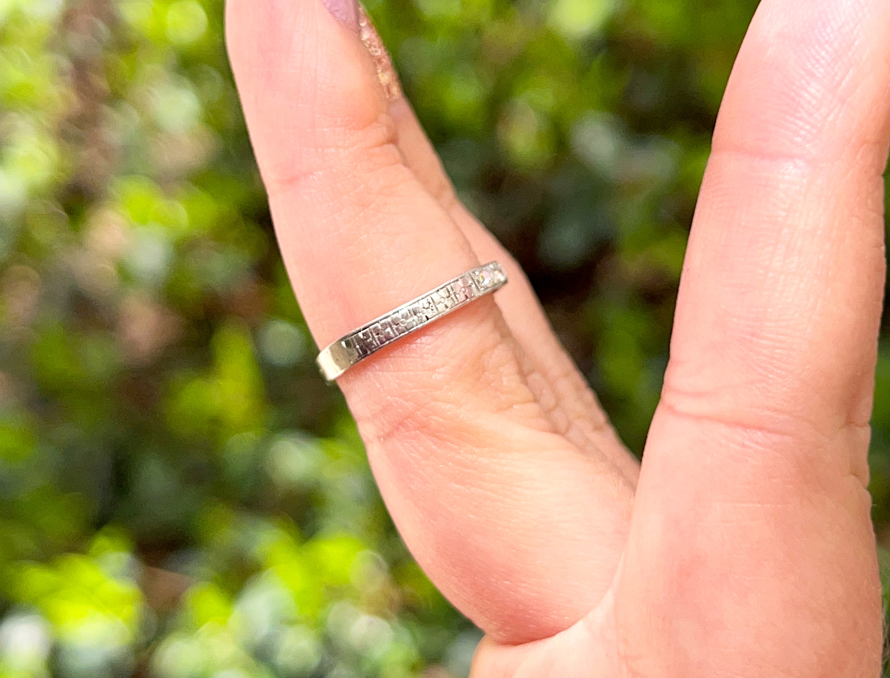 Art Deco Single Cut Diamond Ring, Orange Blossom, Platinum