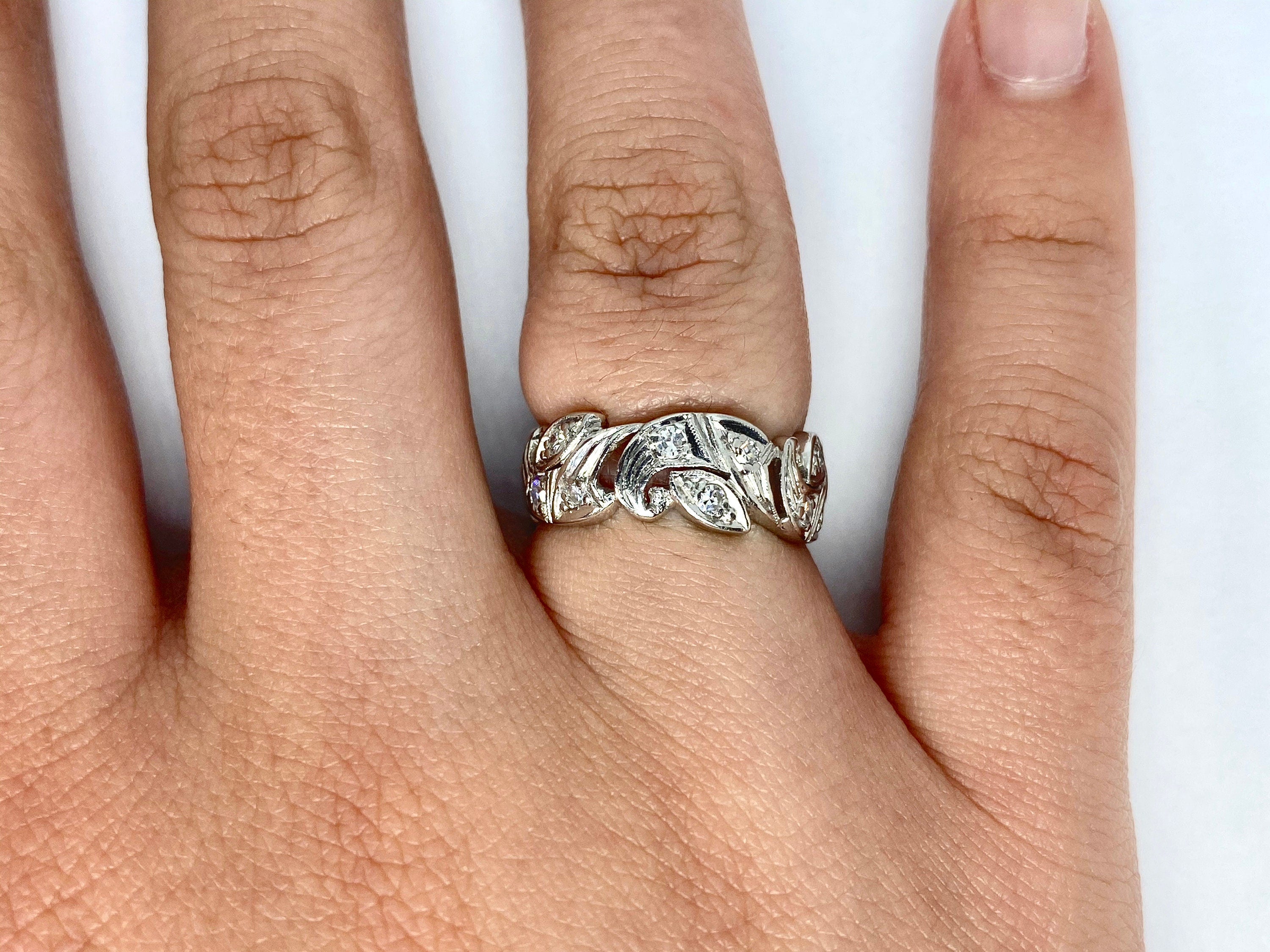 Platinum Diamond Eternity Band, Size 5