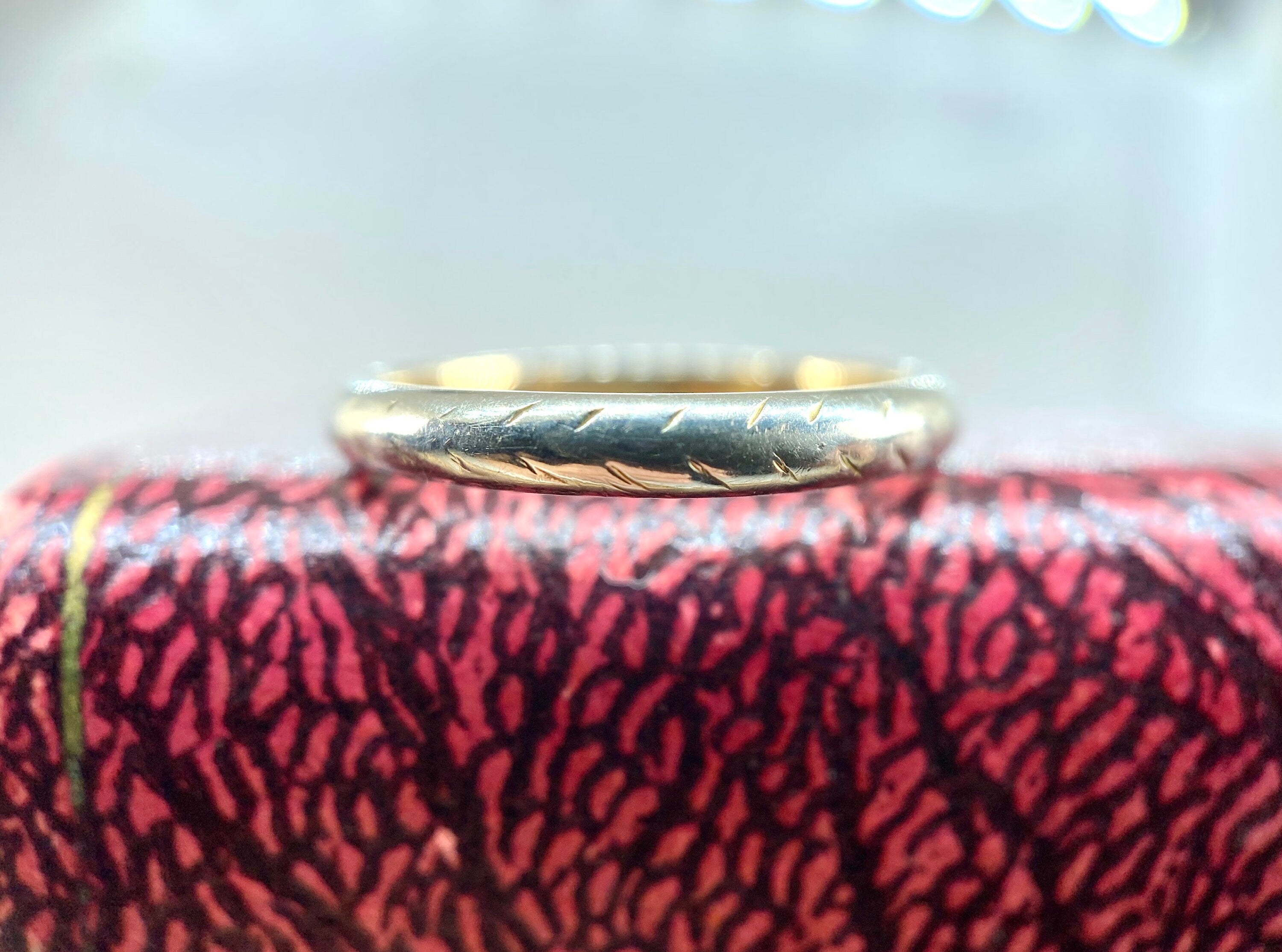 JR Wood Two Tone Gold Ring, Vintage, Size 5.5