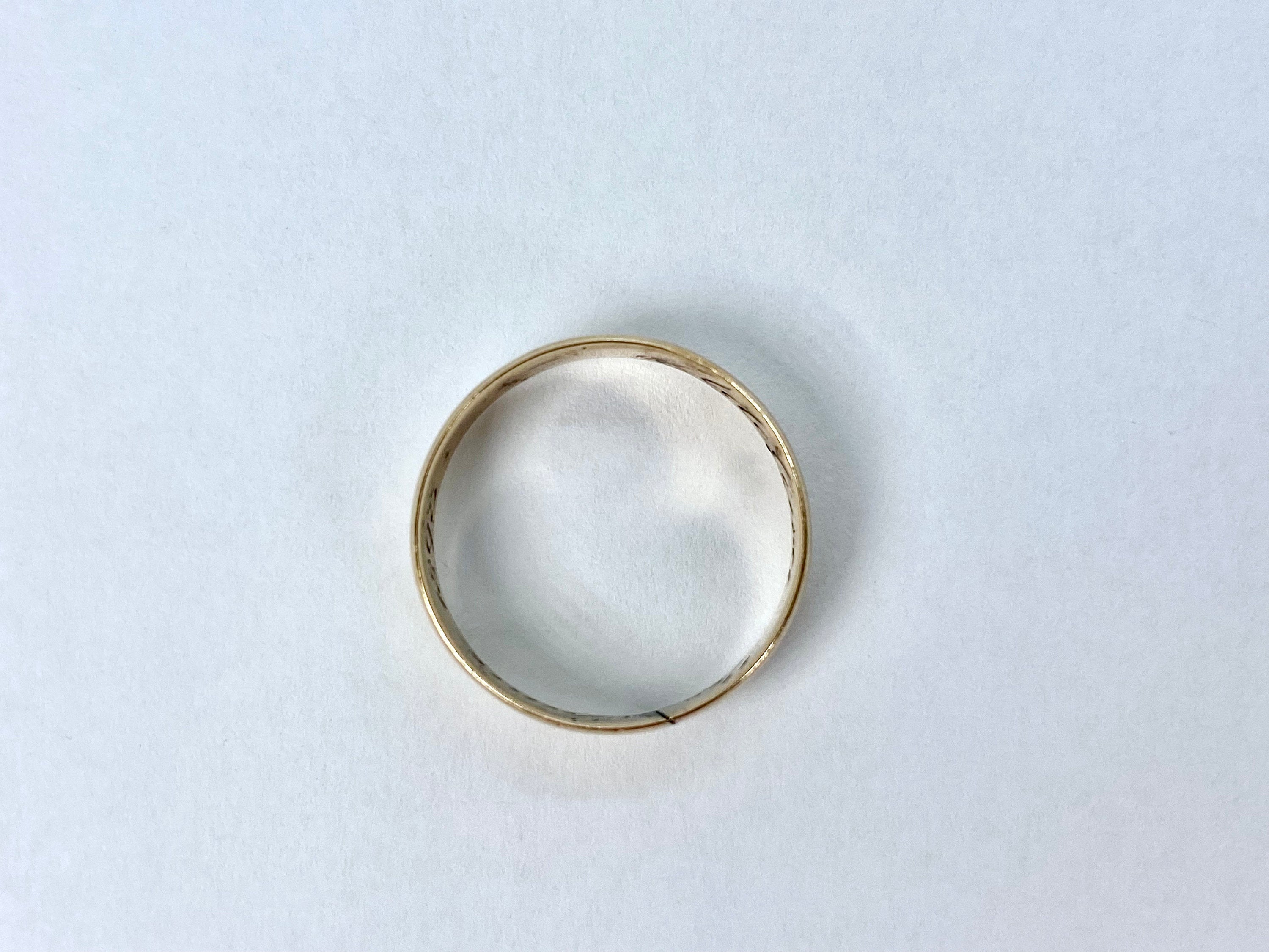14K Wedding Band, 1895, Adelina, Size 7