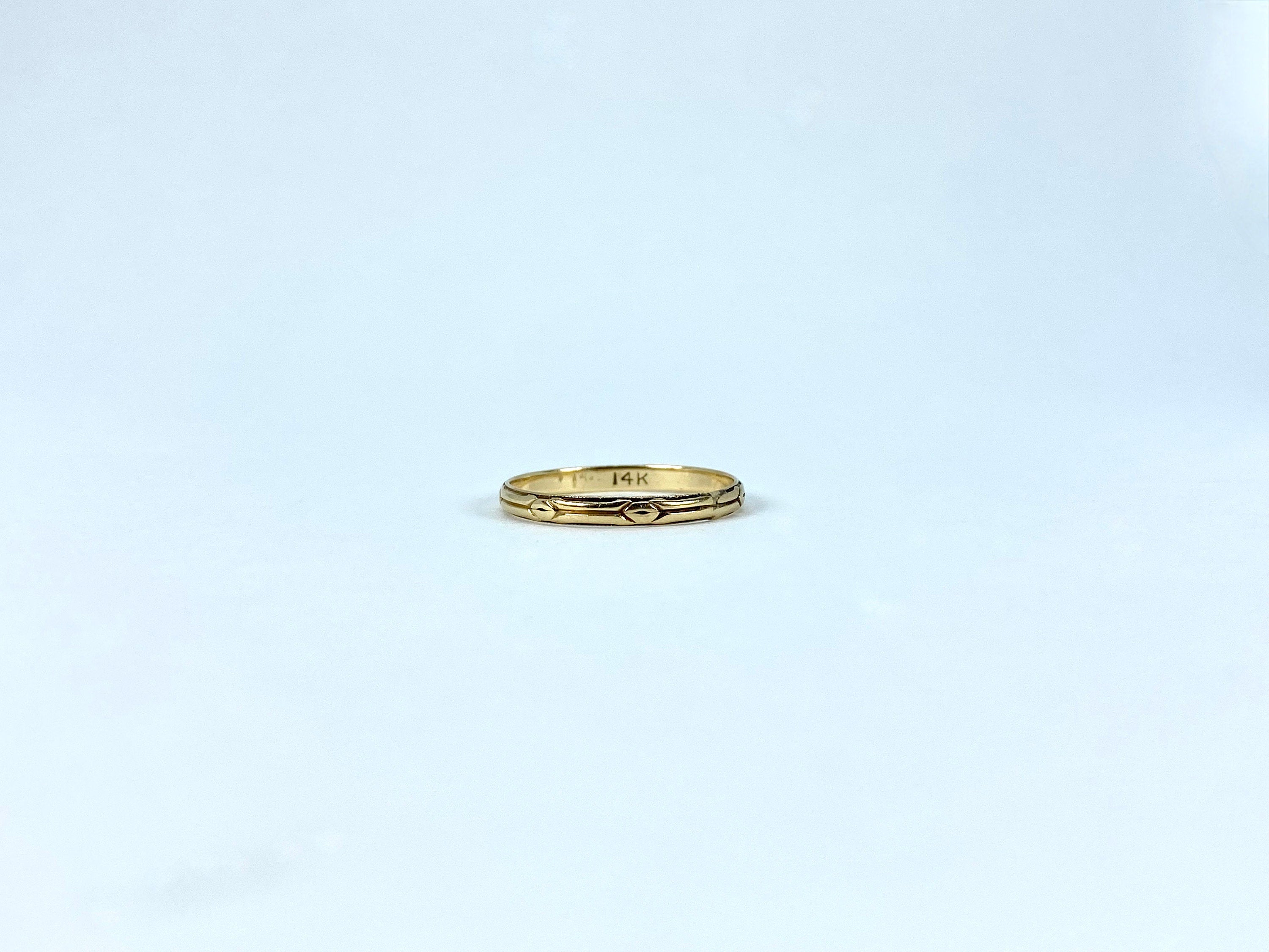 Vintage 14K Wedding Band, Size 5