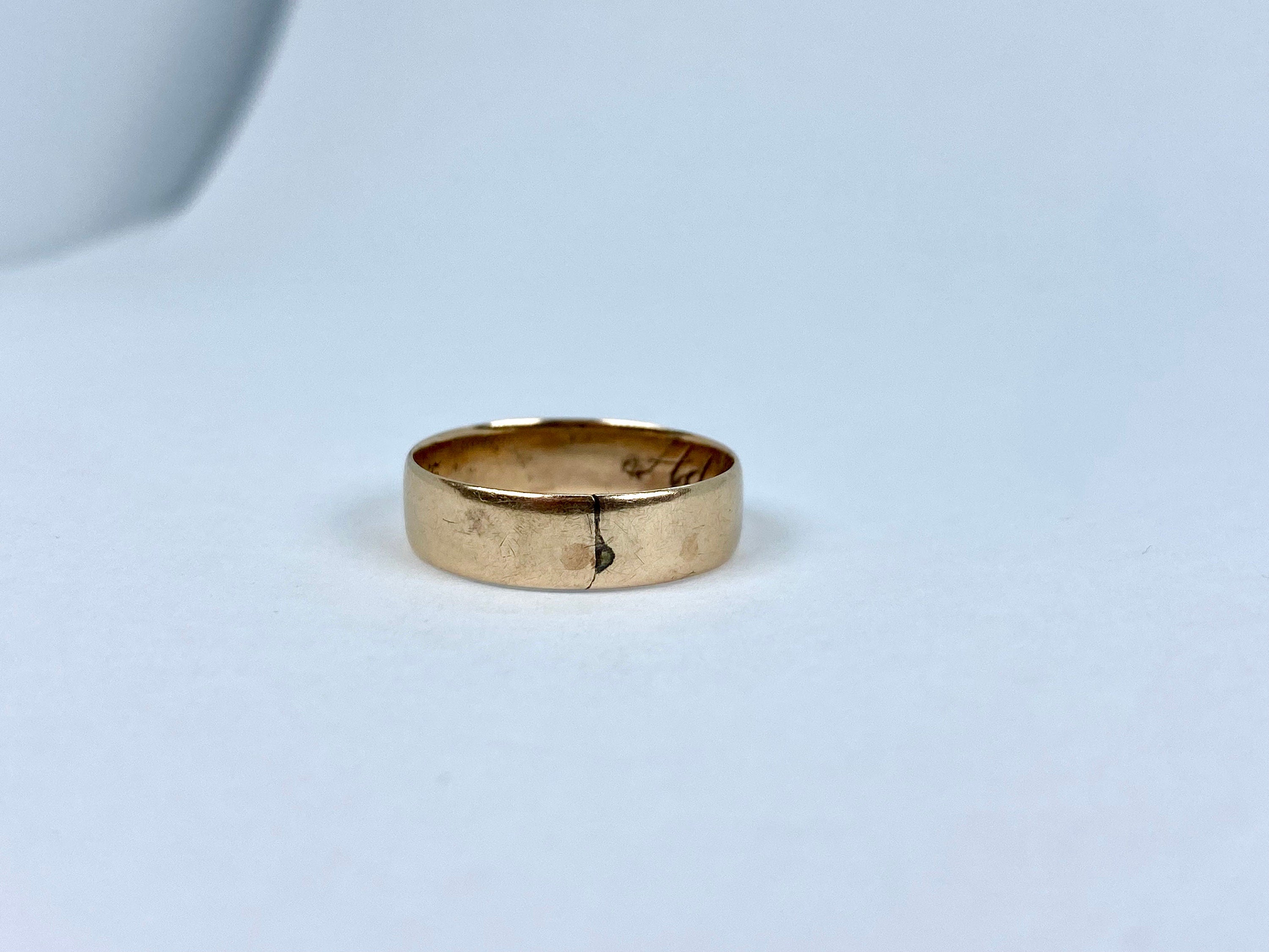 14K Wedding Band, 1895, Adelina, Size 7