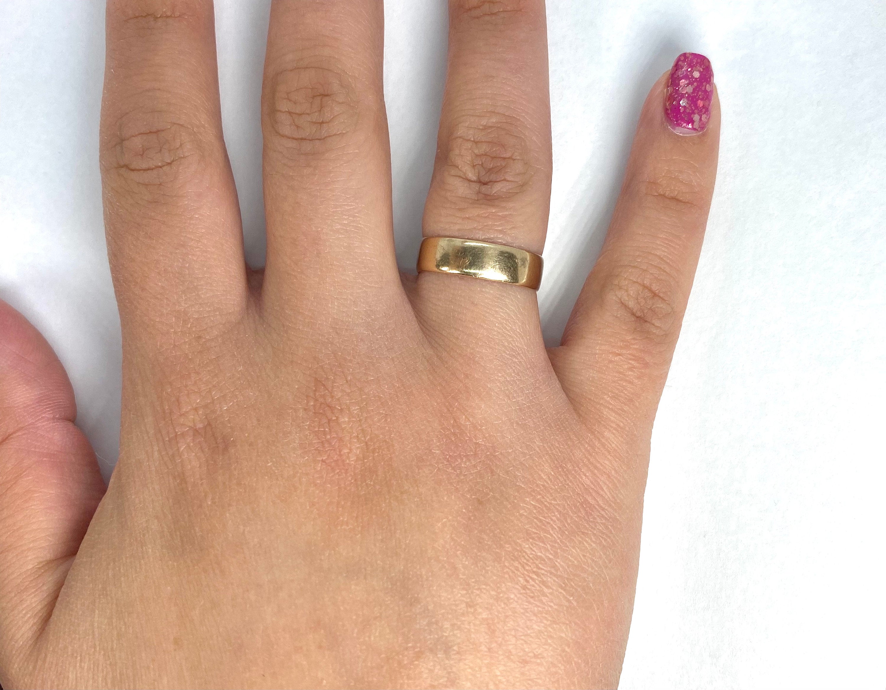 14K Wedding Band, 1895, Adelina, Size 7