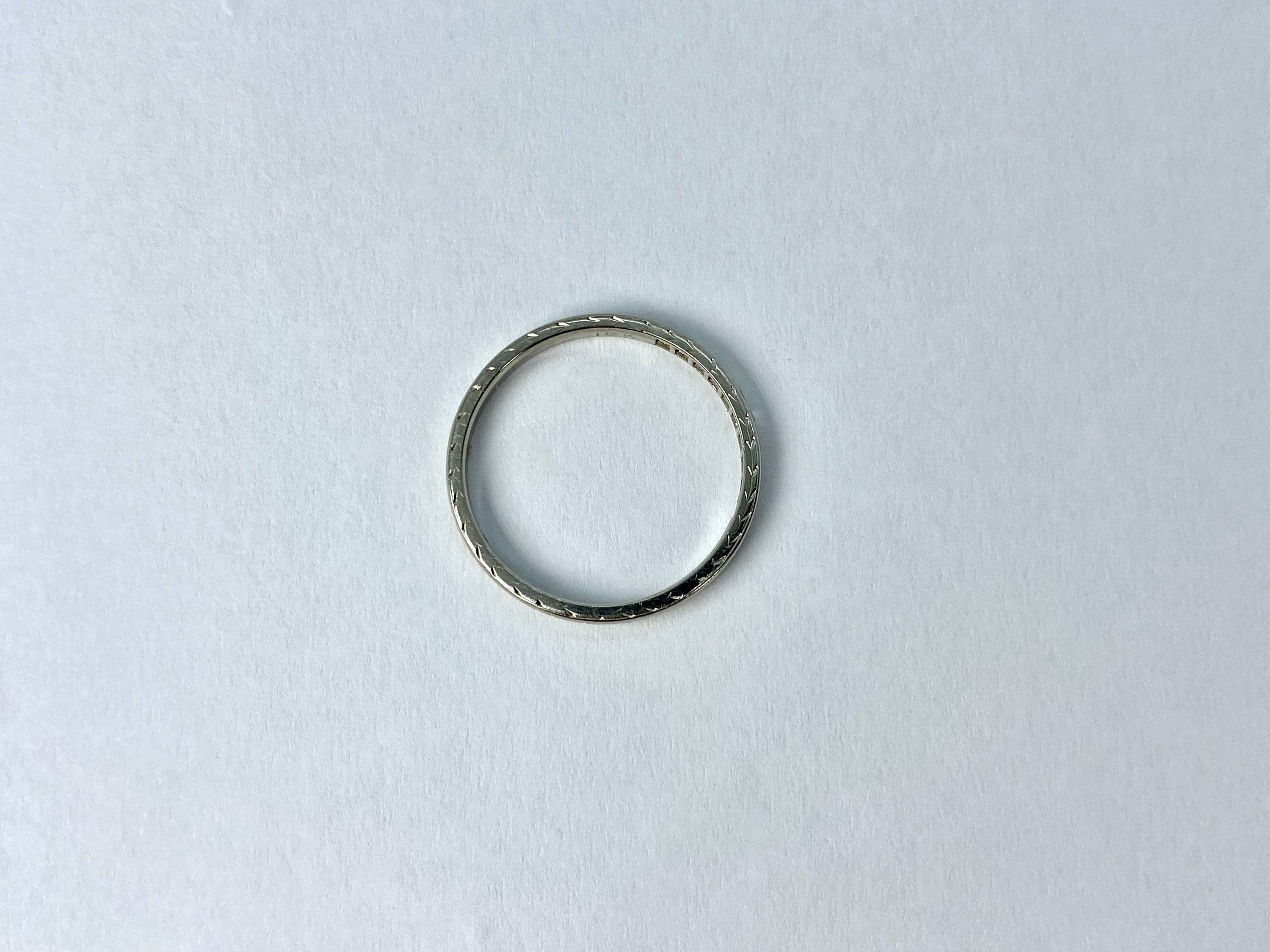 Vintage 18K Single Cut Diamond Band, Size 5.75