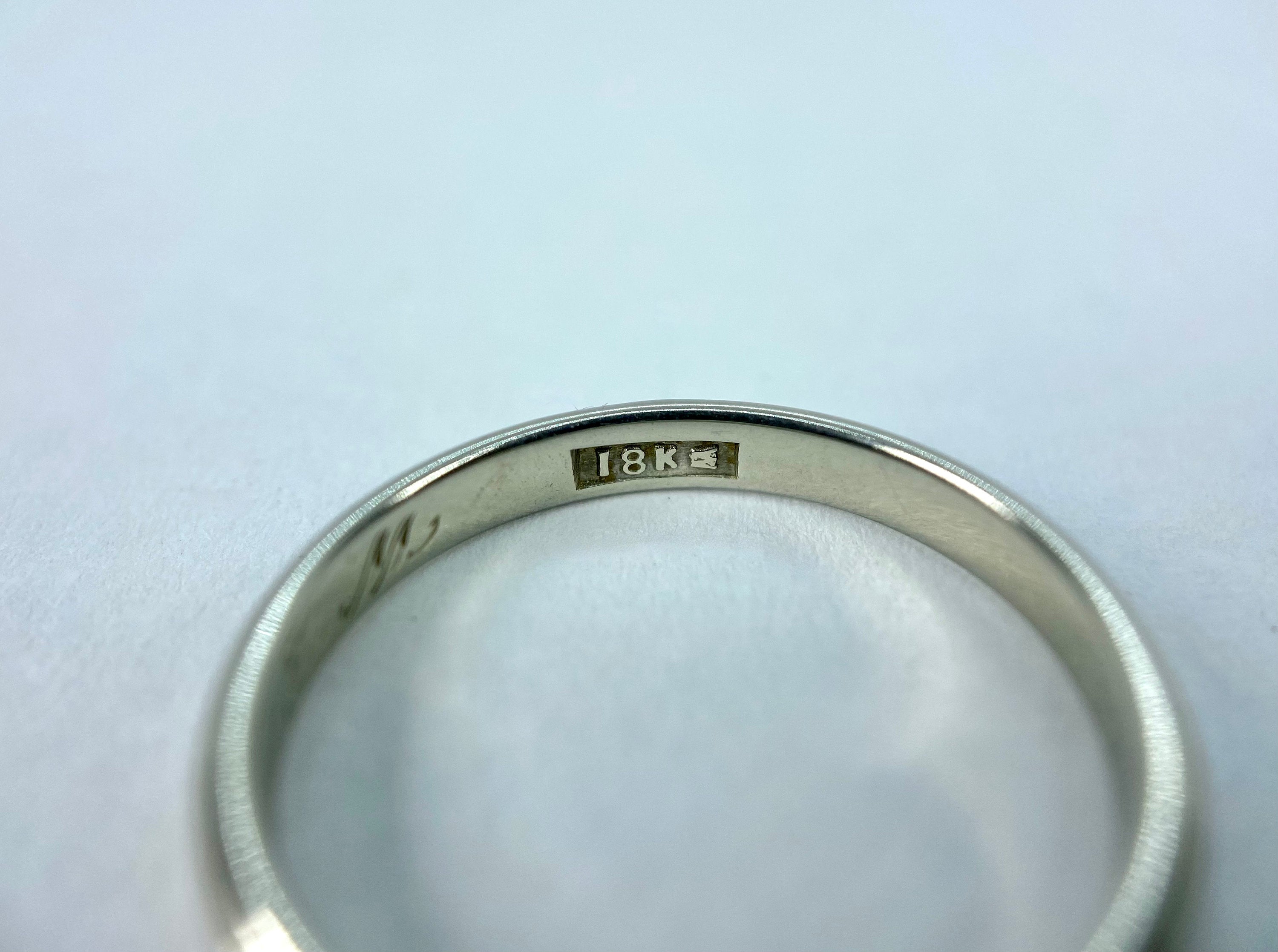 JR Wood Ring, W.C.H. to M.M.M., Vintage, Size 5.5