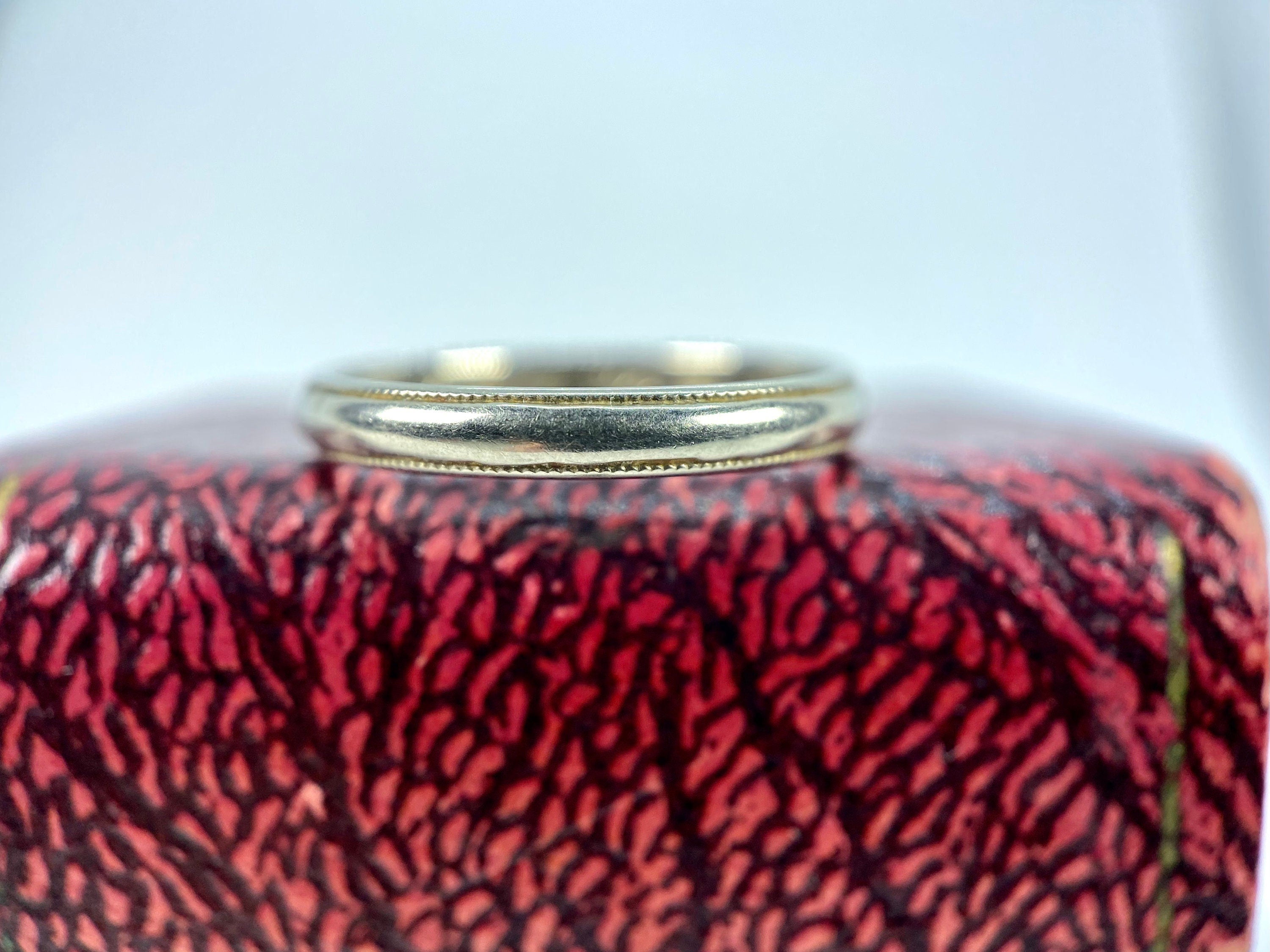 JR Wood Ring, W.C.H. to M.M.M., Vintage, Size 5.5