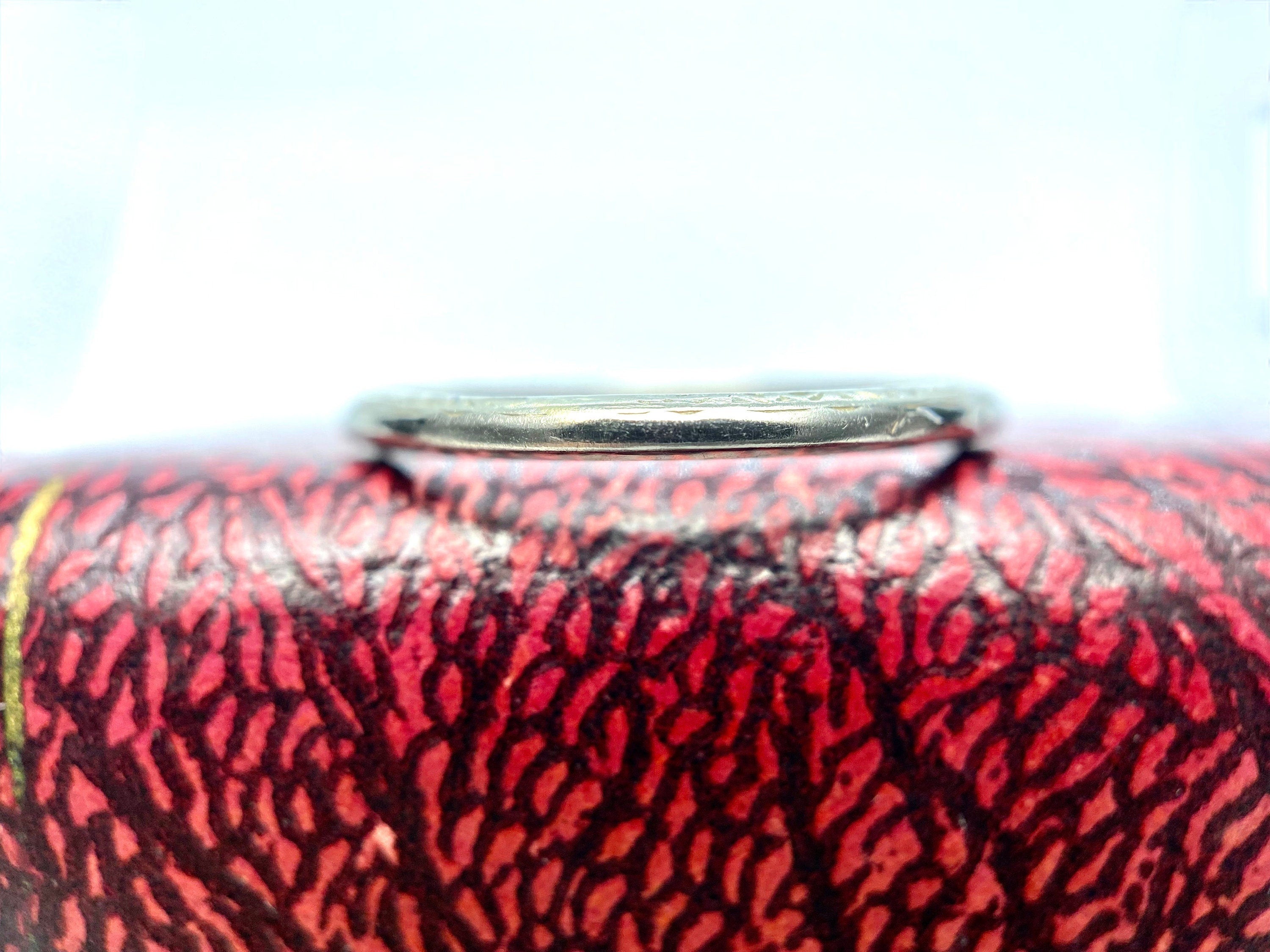 Vintage White Gold Art Deco Band, Size 7.25