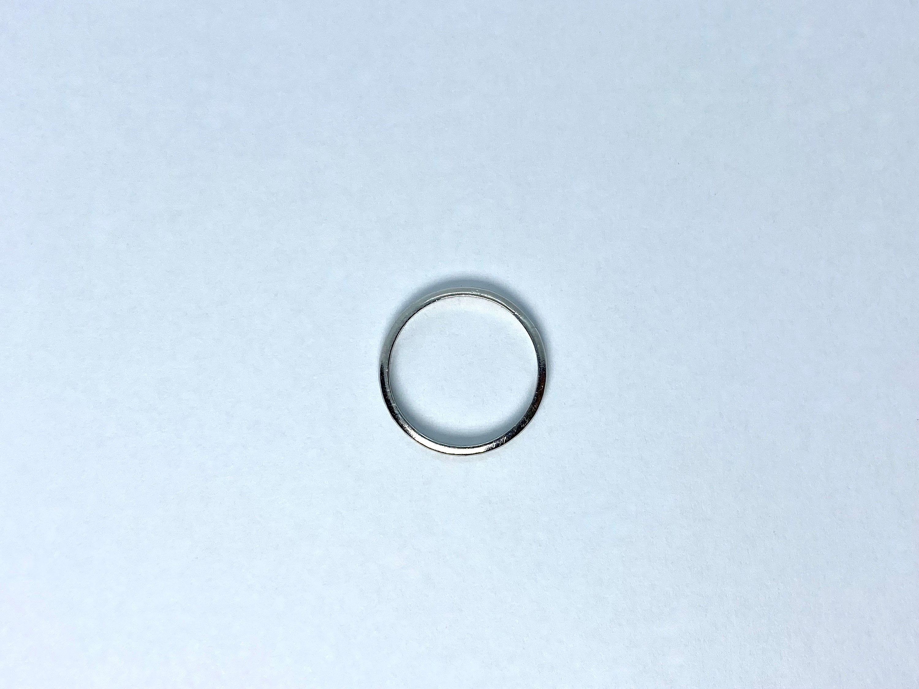 Platinum Vintage Wedding Band, Size 6.25