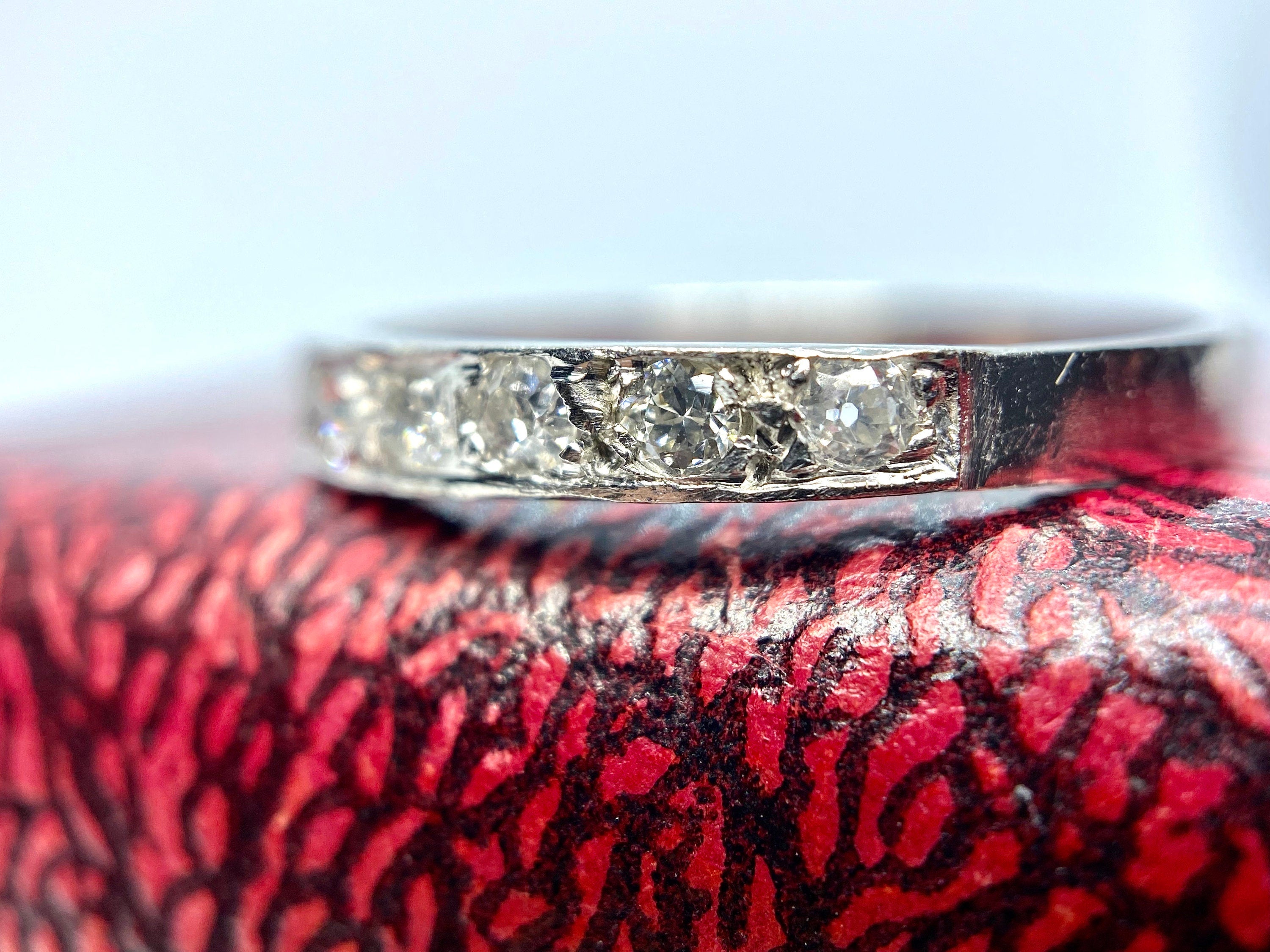 Antique Platinum (Conversion) Old Cut Diamond Band