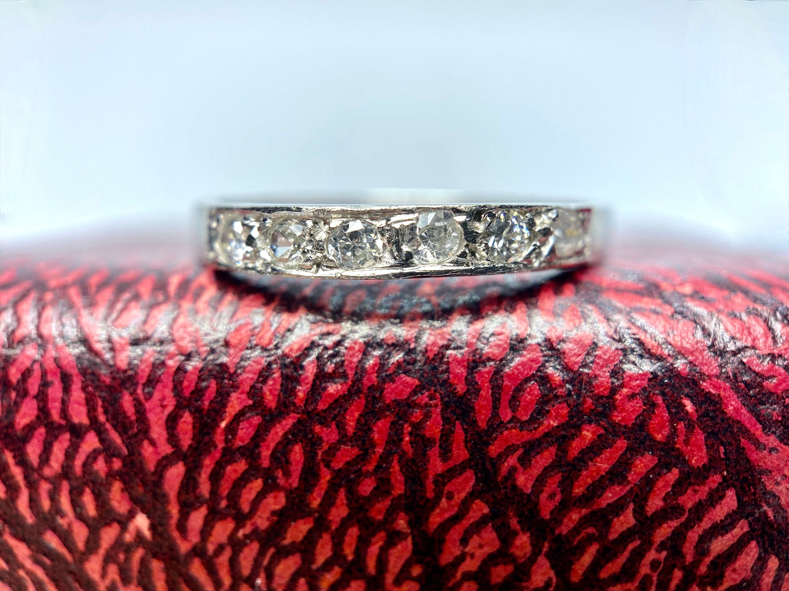 Antique Platinum (Conversion) Old Cut Diamond Band
