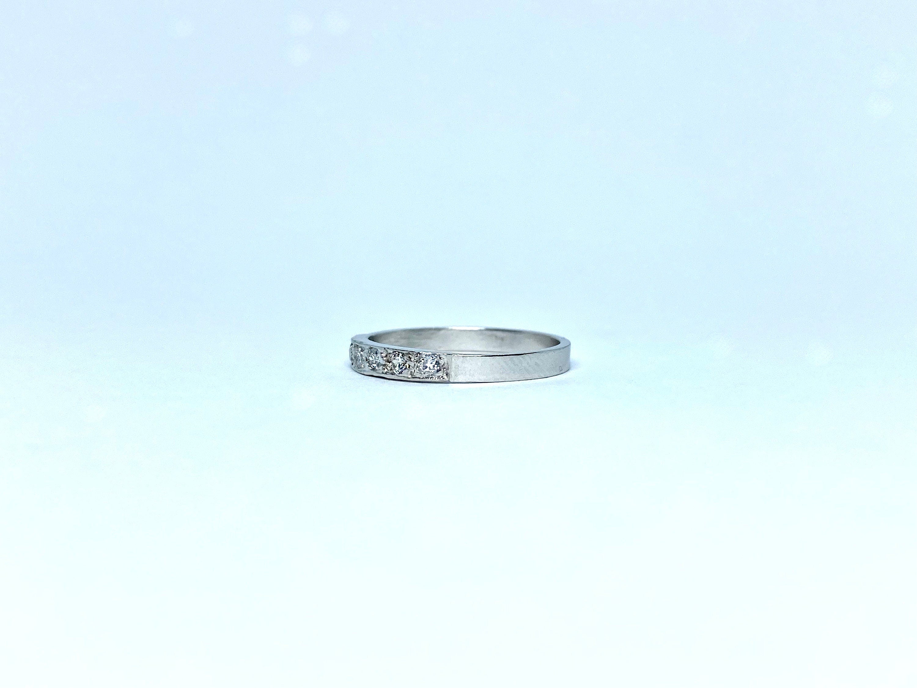 Antique Platinum (Conversion) Old Cut Diamond Band