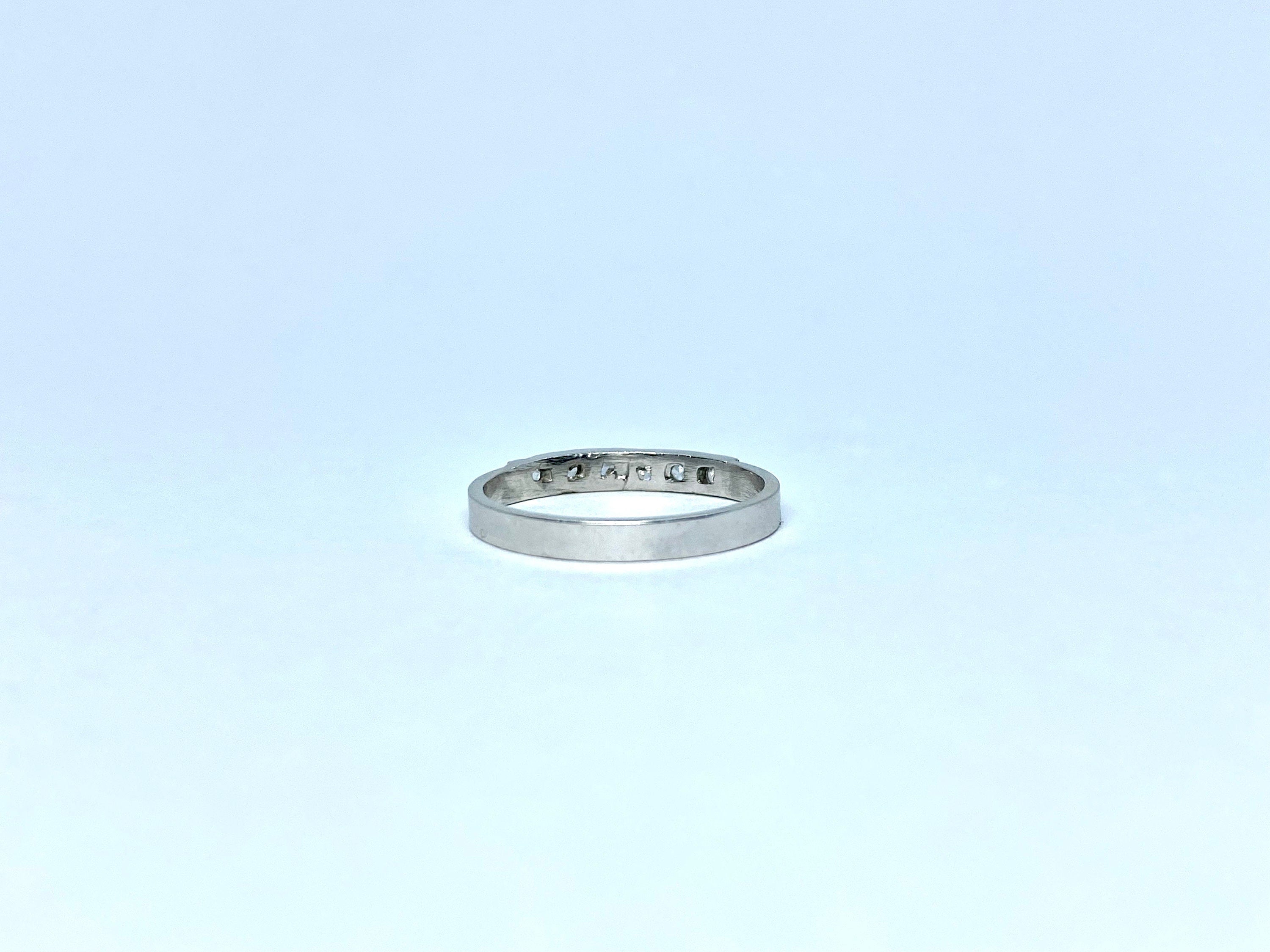 Antique Platinum (Conversion) Old Cut Diamond Band