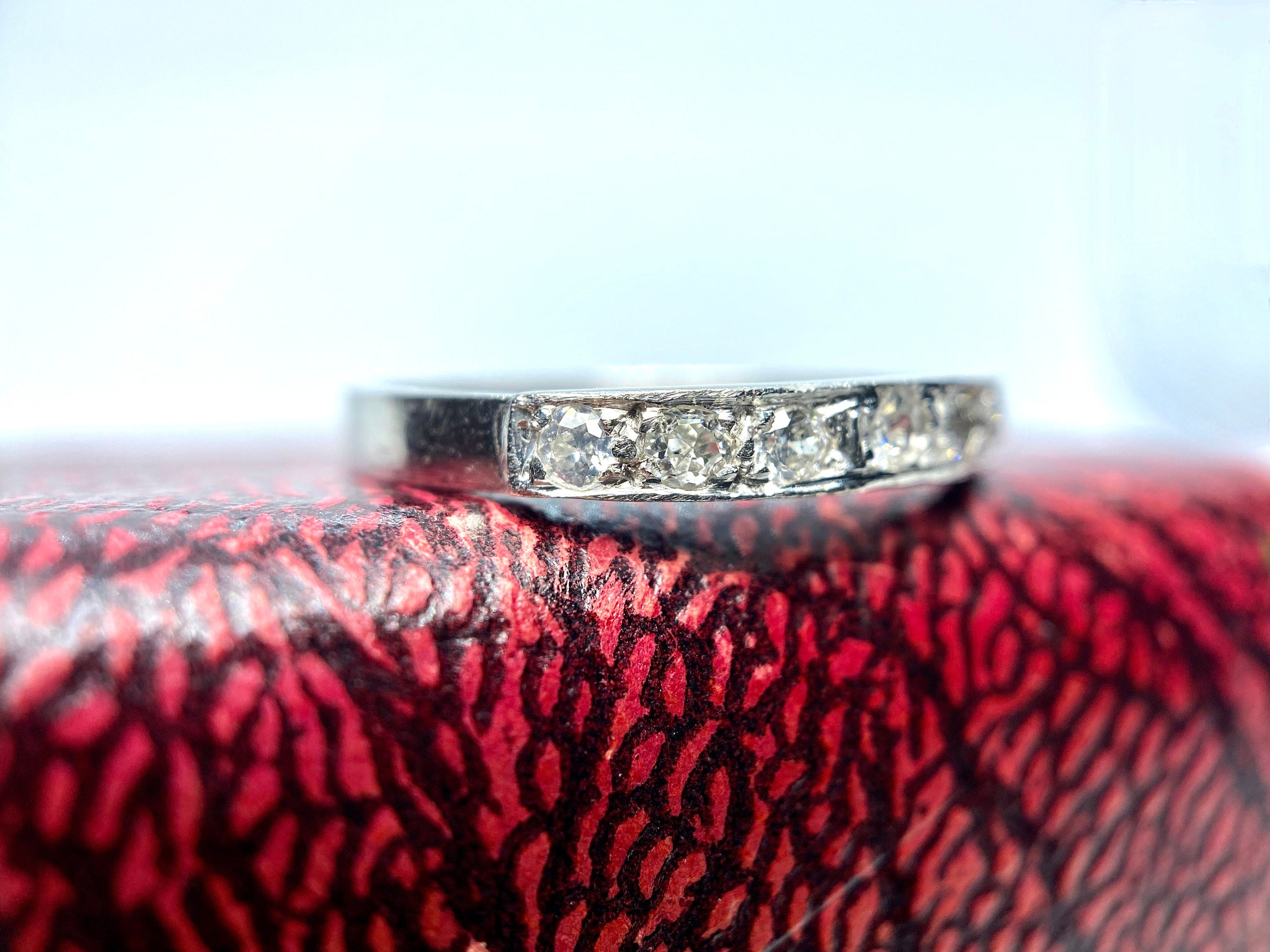 Antique Platinum (Conversion) Old Cut Diamond Band