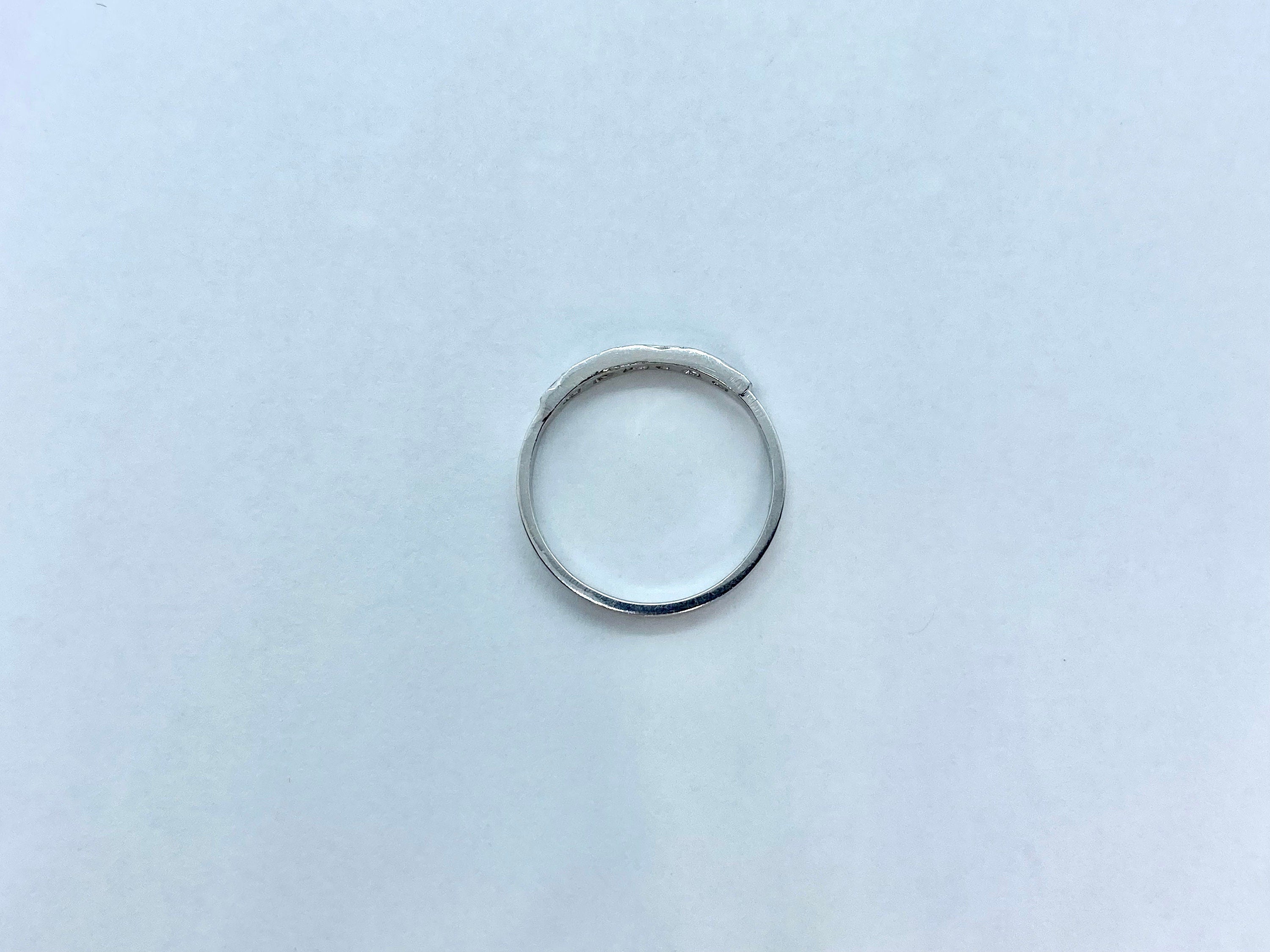 Antique Platinum (Conversion) Old Cut Diamond Band