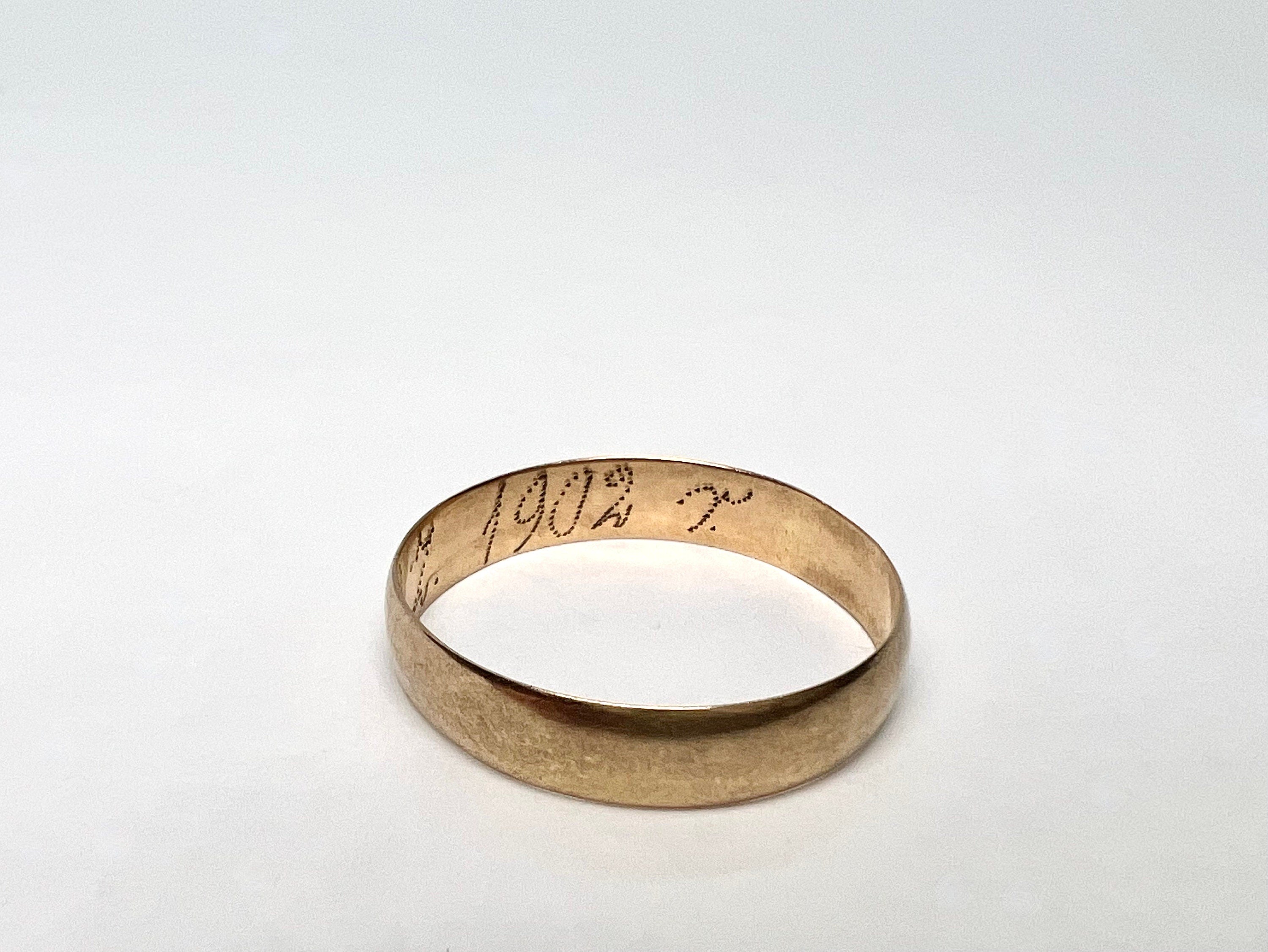 Antique 14K Russian Wedding Band, 1902