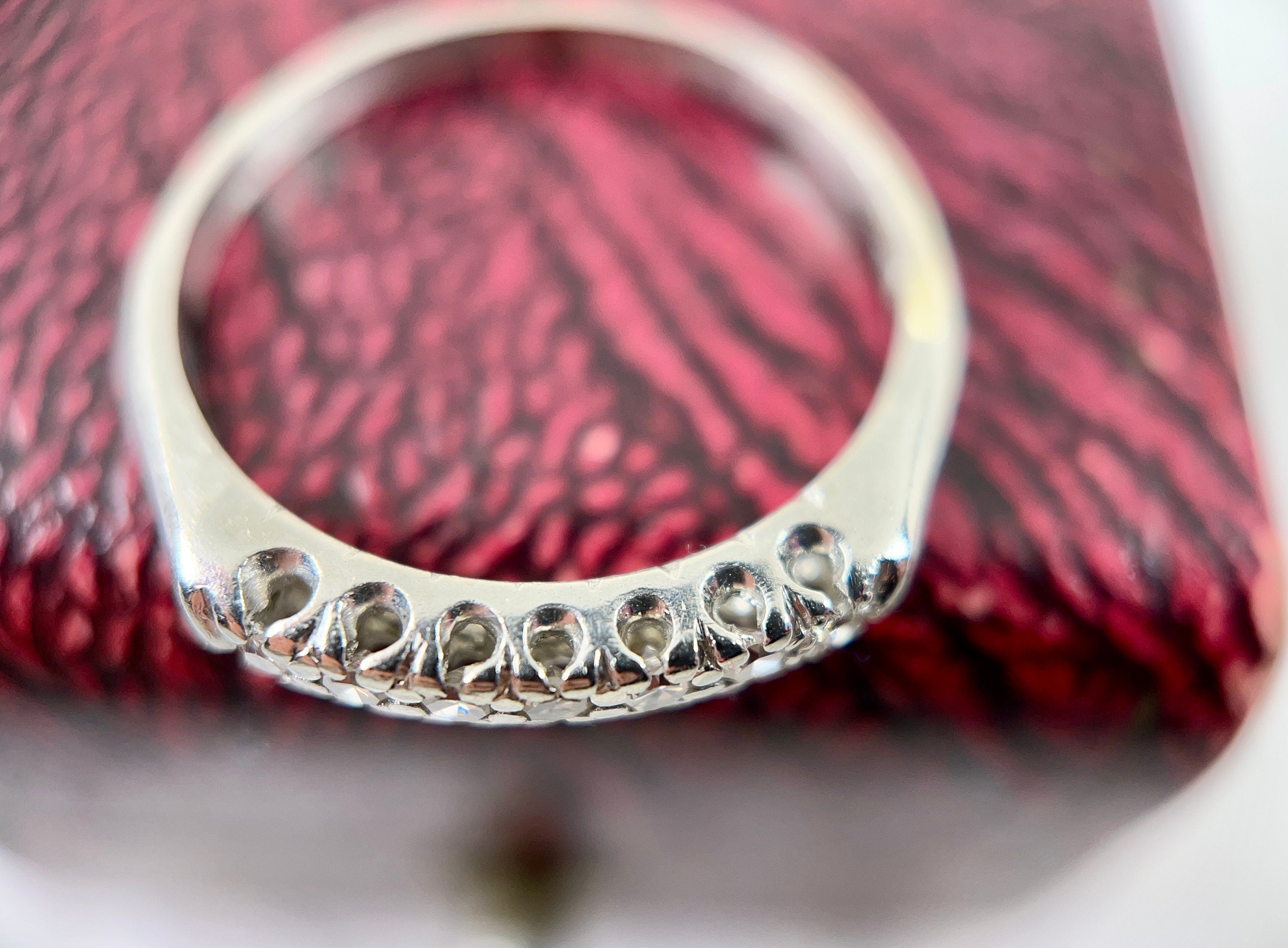 Vintage Platinum Single Cut Diamond Ring, SIze 7.25