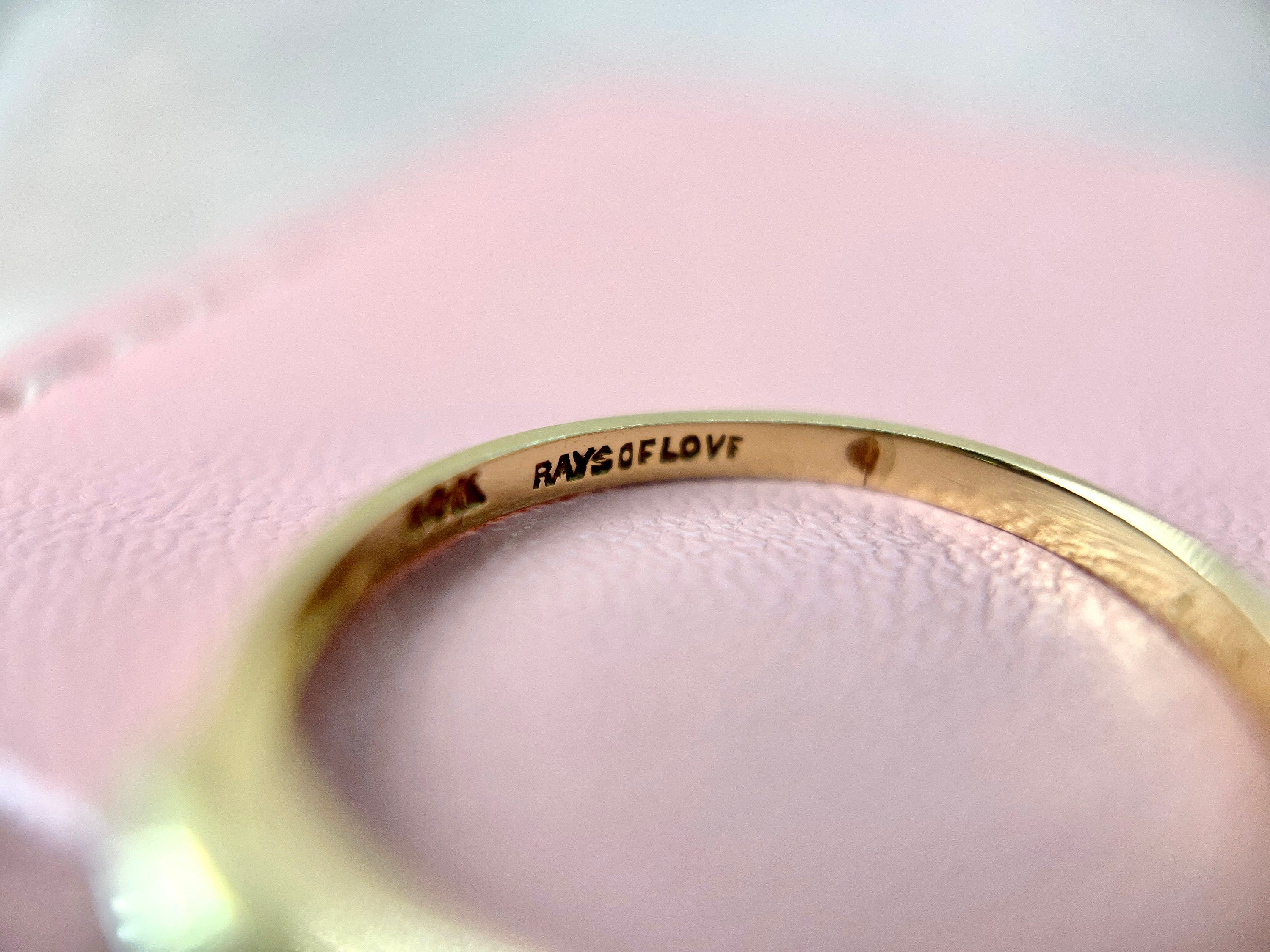 Vintage Two Tone Single Cut Diamond Band