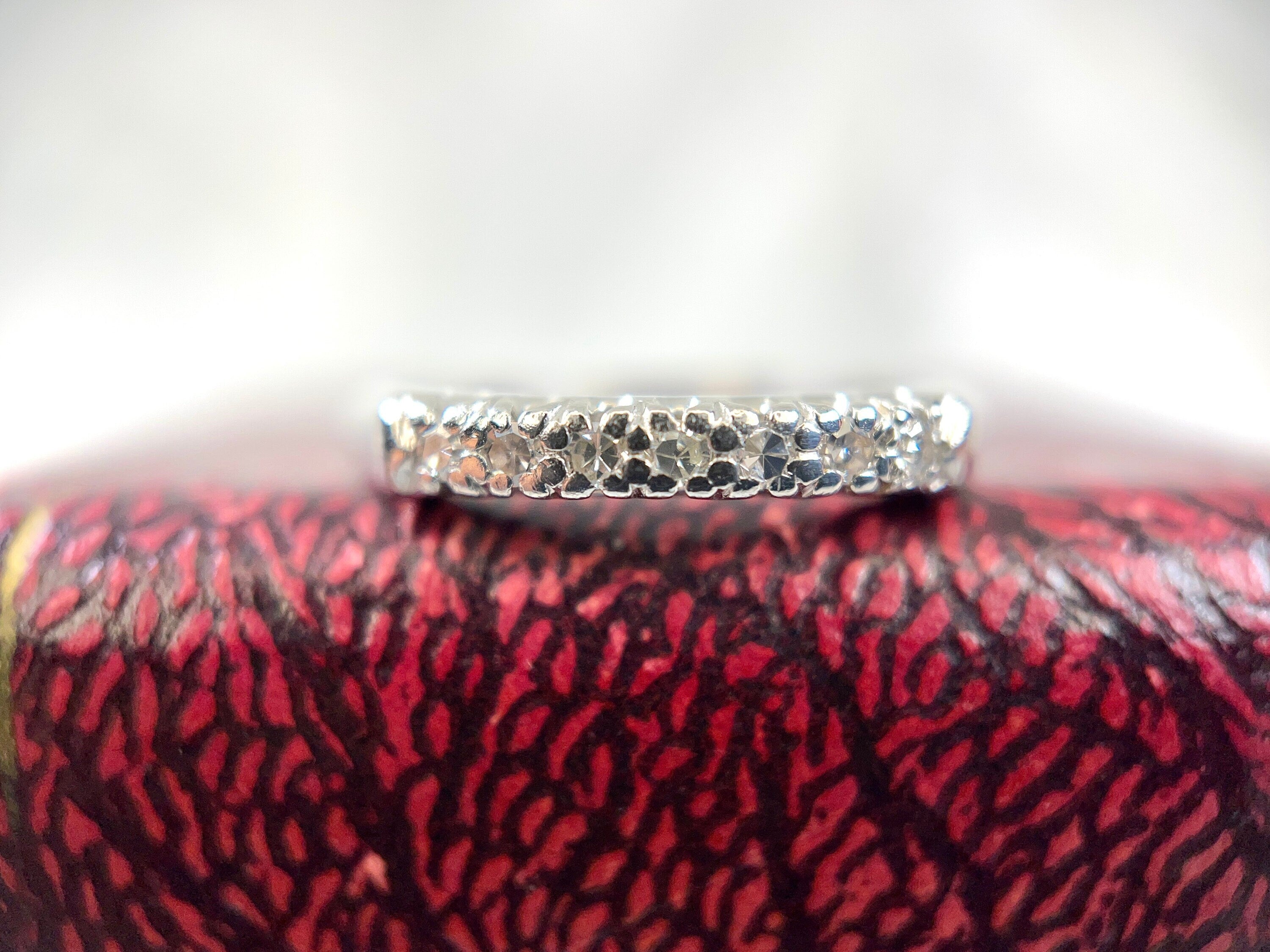 Vintage Platinum Single Cut Diamond Ring, SIze 7.25