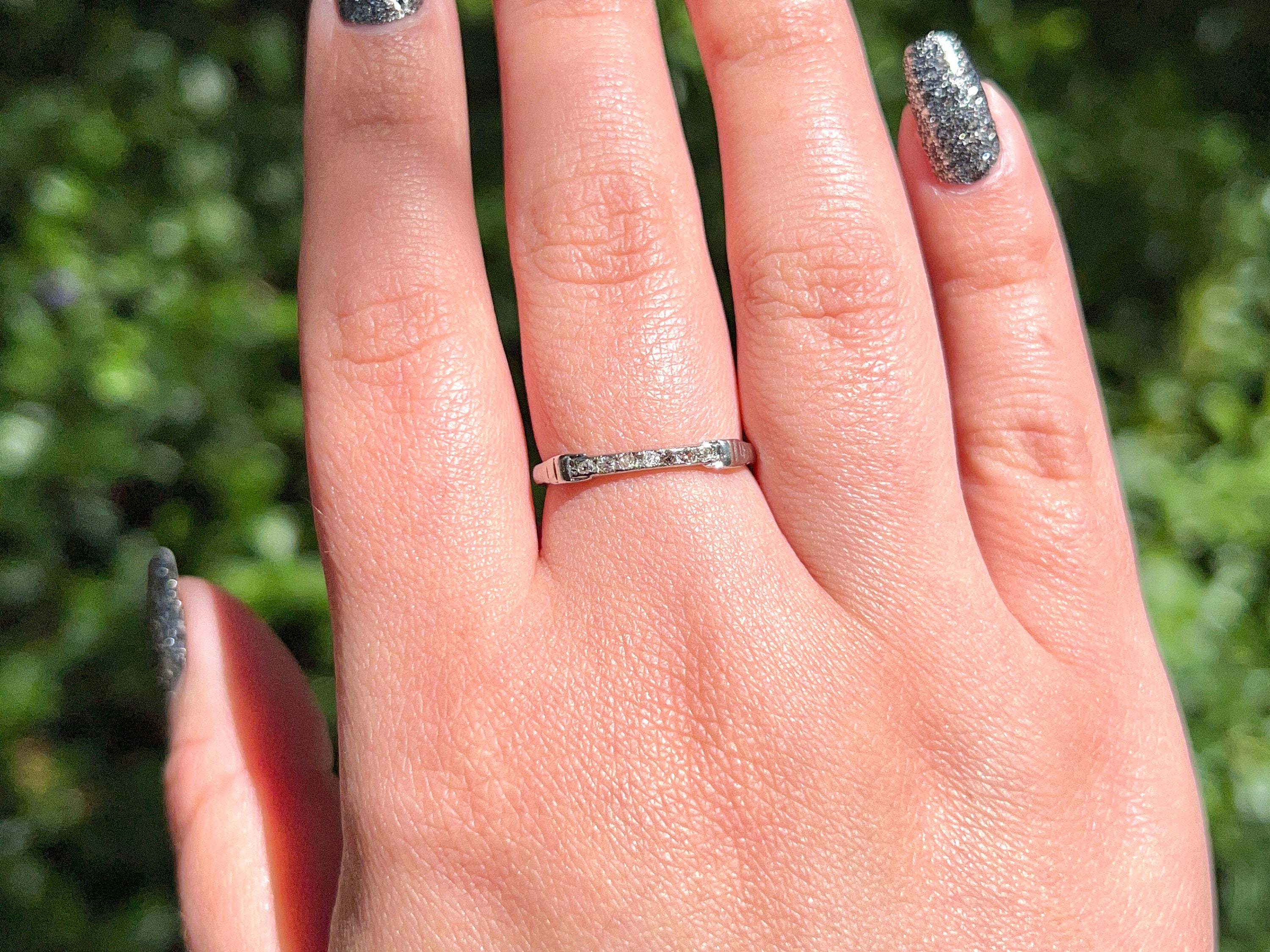 Vintage Single Cut Stacking Band, Size 6.5