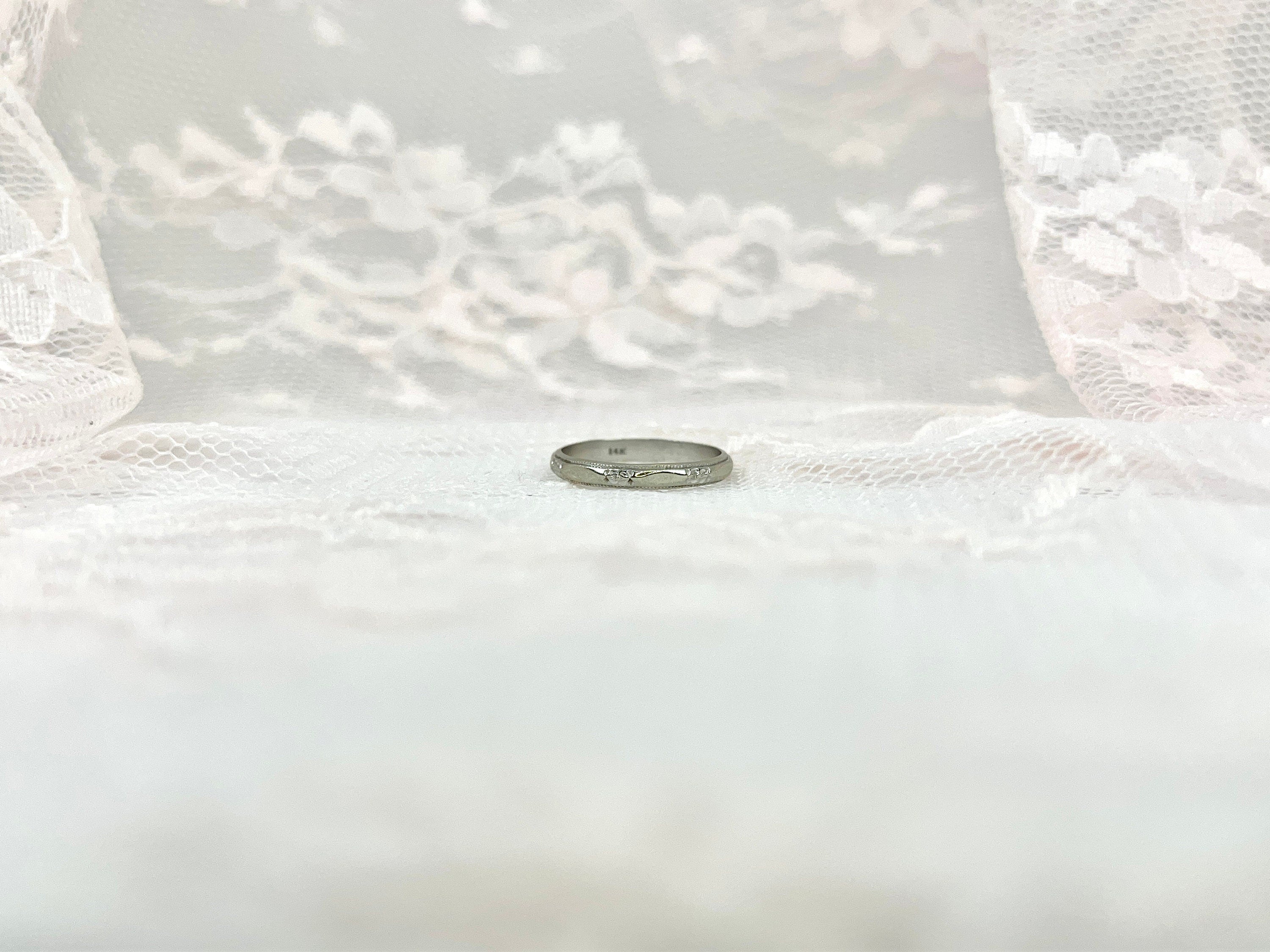 Floral Eternity Wedding Band, Size 4.75