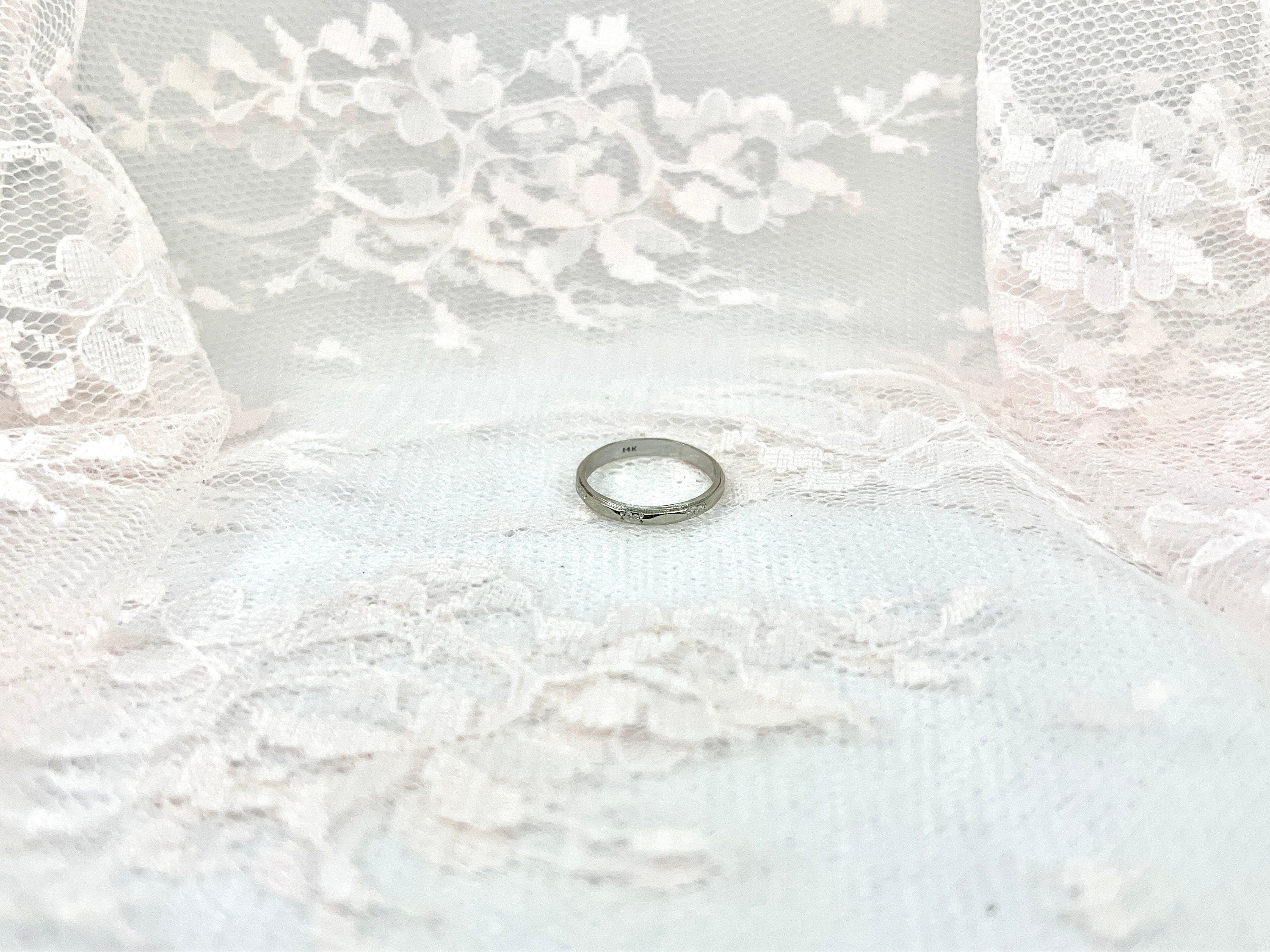 Floral Eternity Wedding Band, Size 4.75