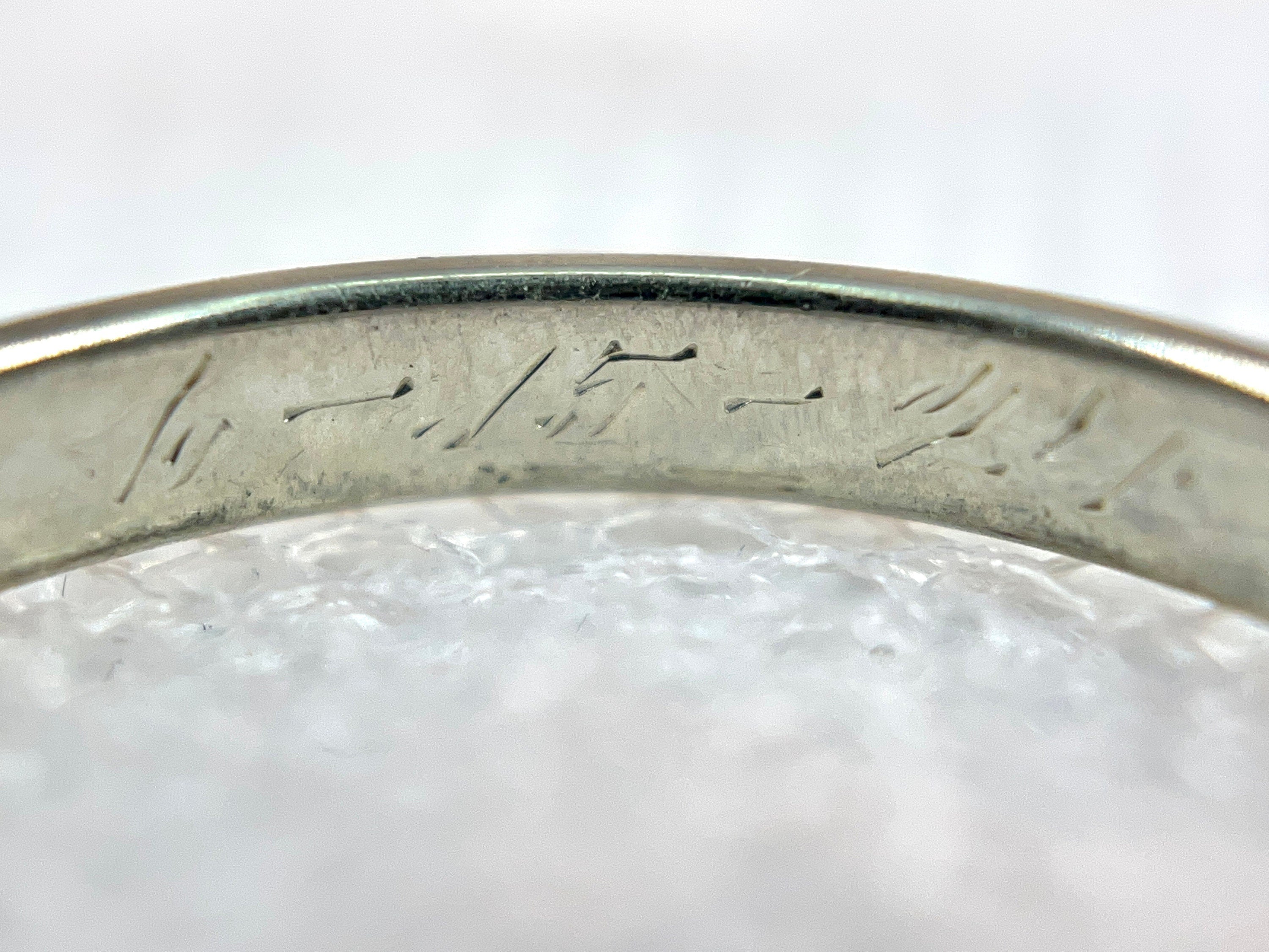 JR Wood & Son’s Wedding Ring, G.E. to E.K. 6-15-24, 18K, Size 8.75