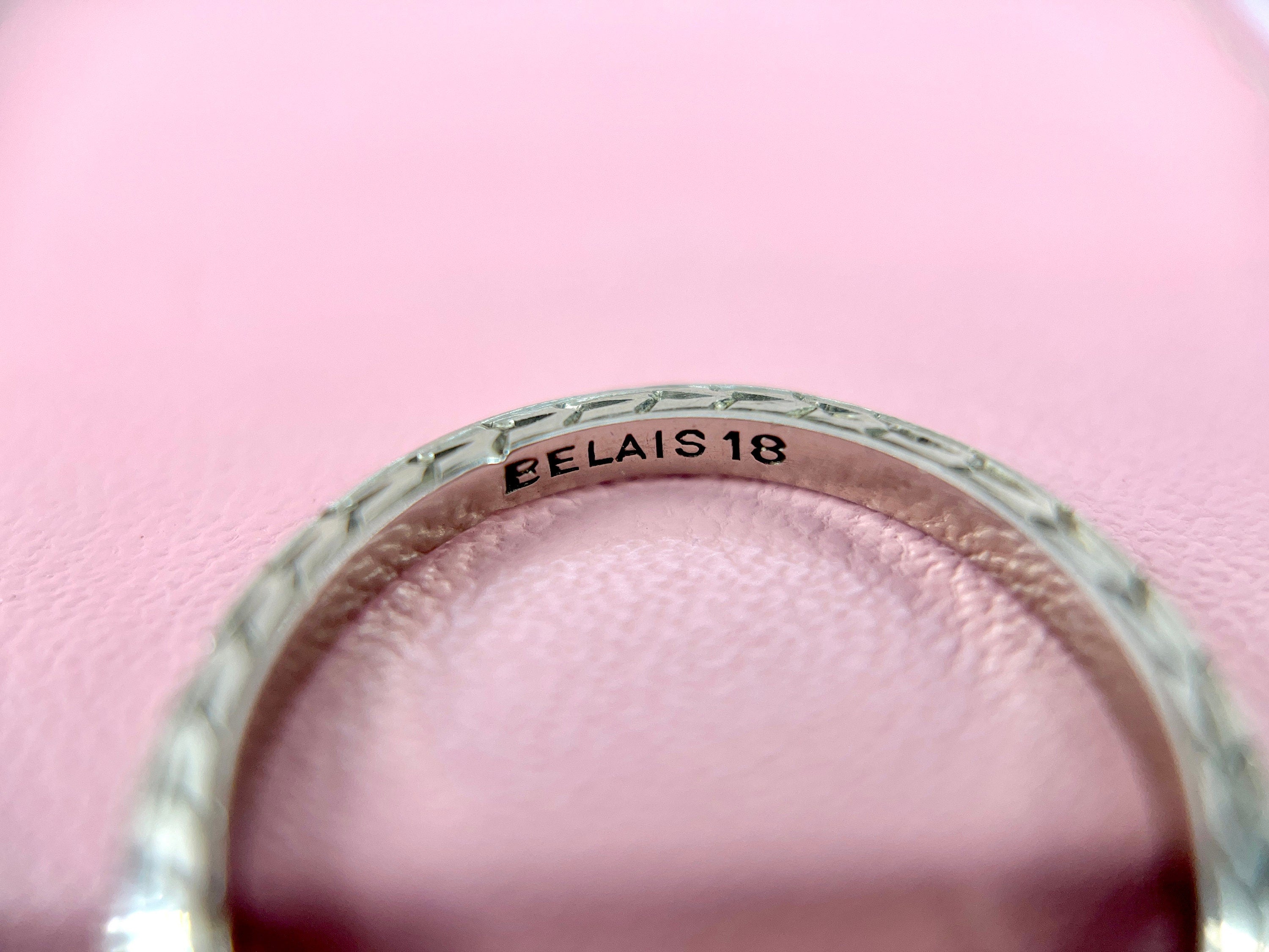 Belais Wheat Pattern Wedding Band, Size 4.75
