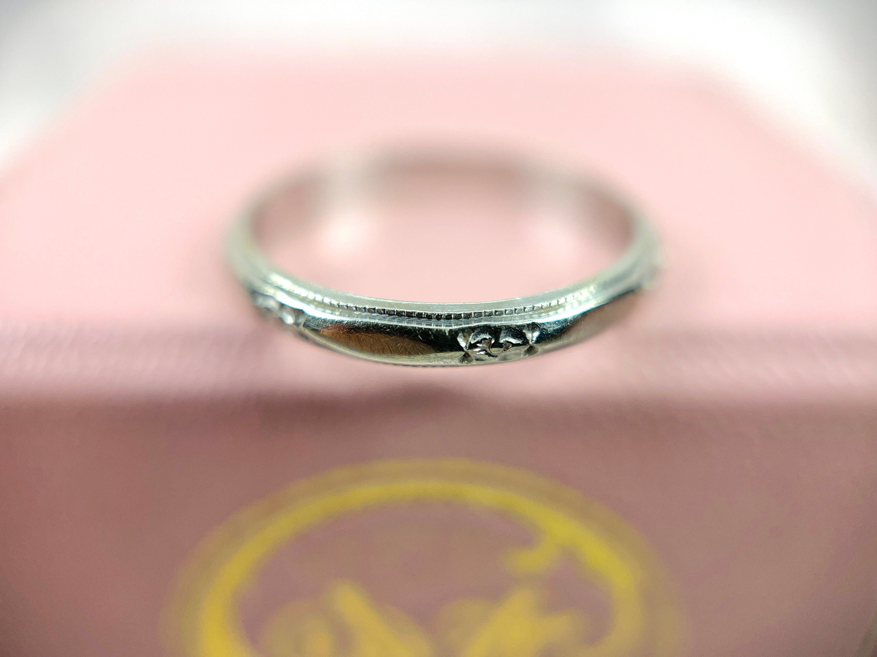 Floral Eternity Wedding Band, Size 4.75