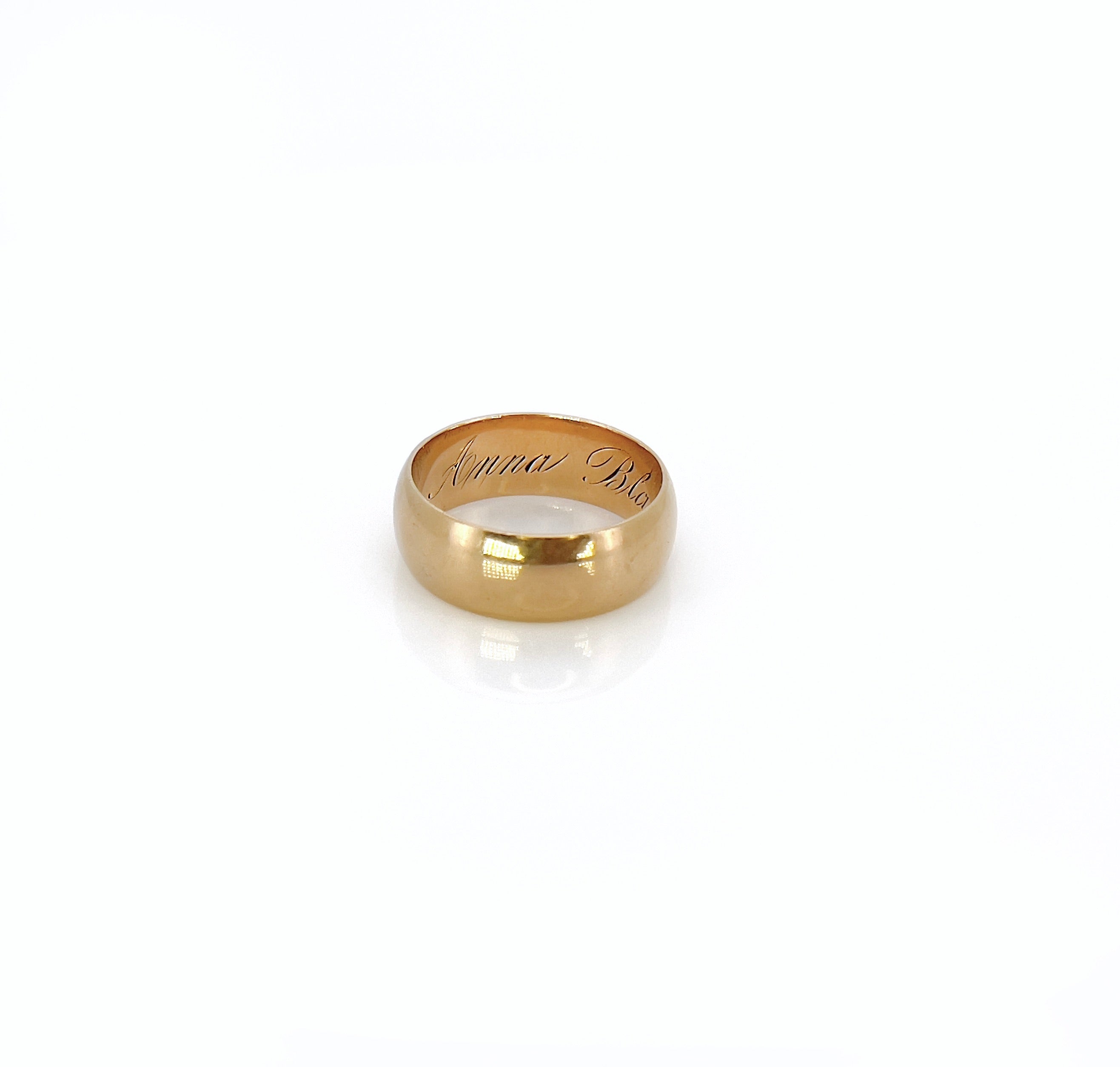 Victorian Gold Band, Anna Blair Sept. 28 ‘77, Size 6.5