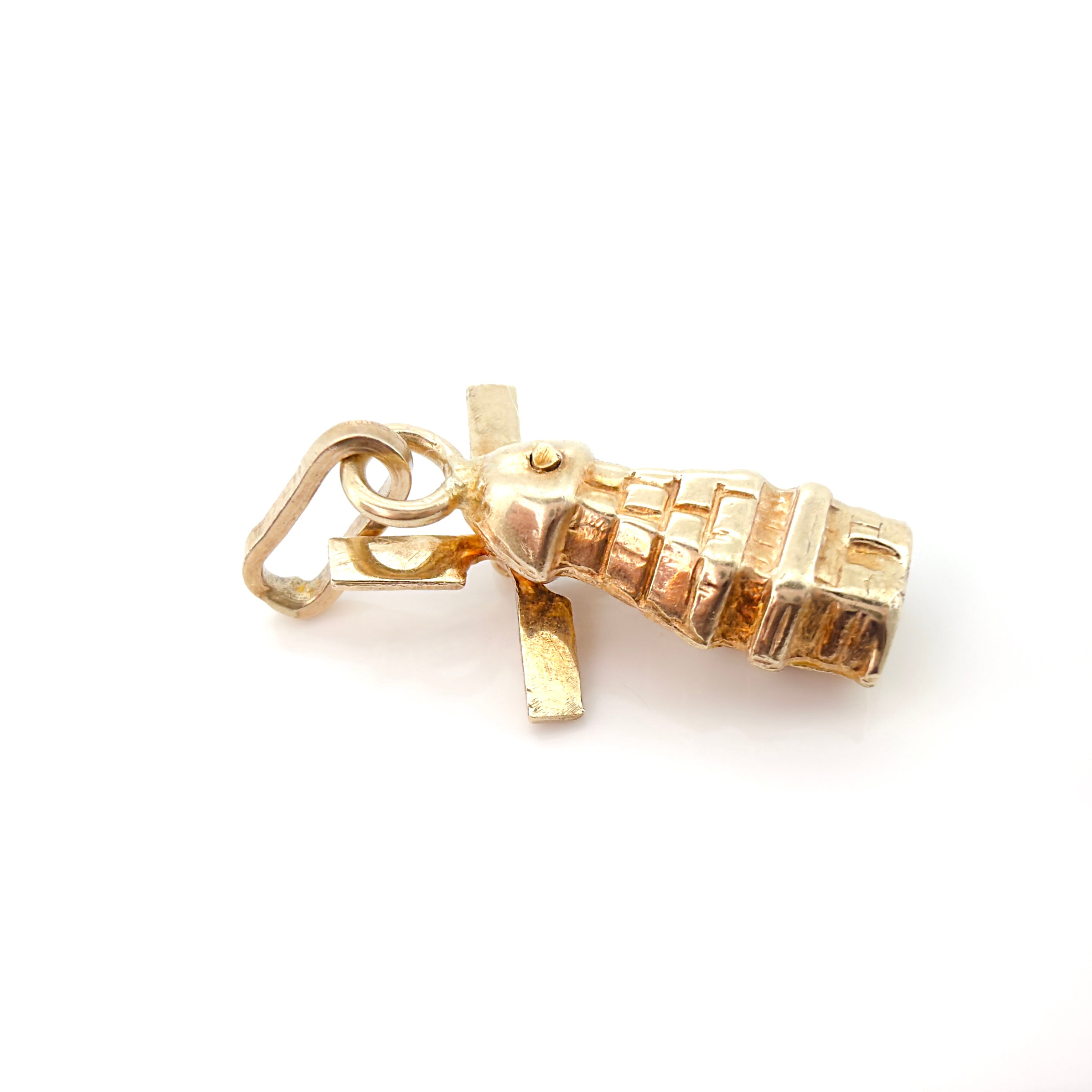 Vintage 1960s 14K Gold Articulating Windmill Charm